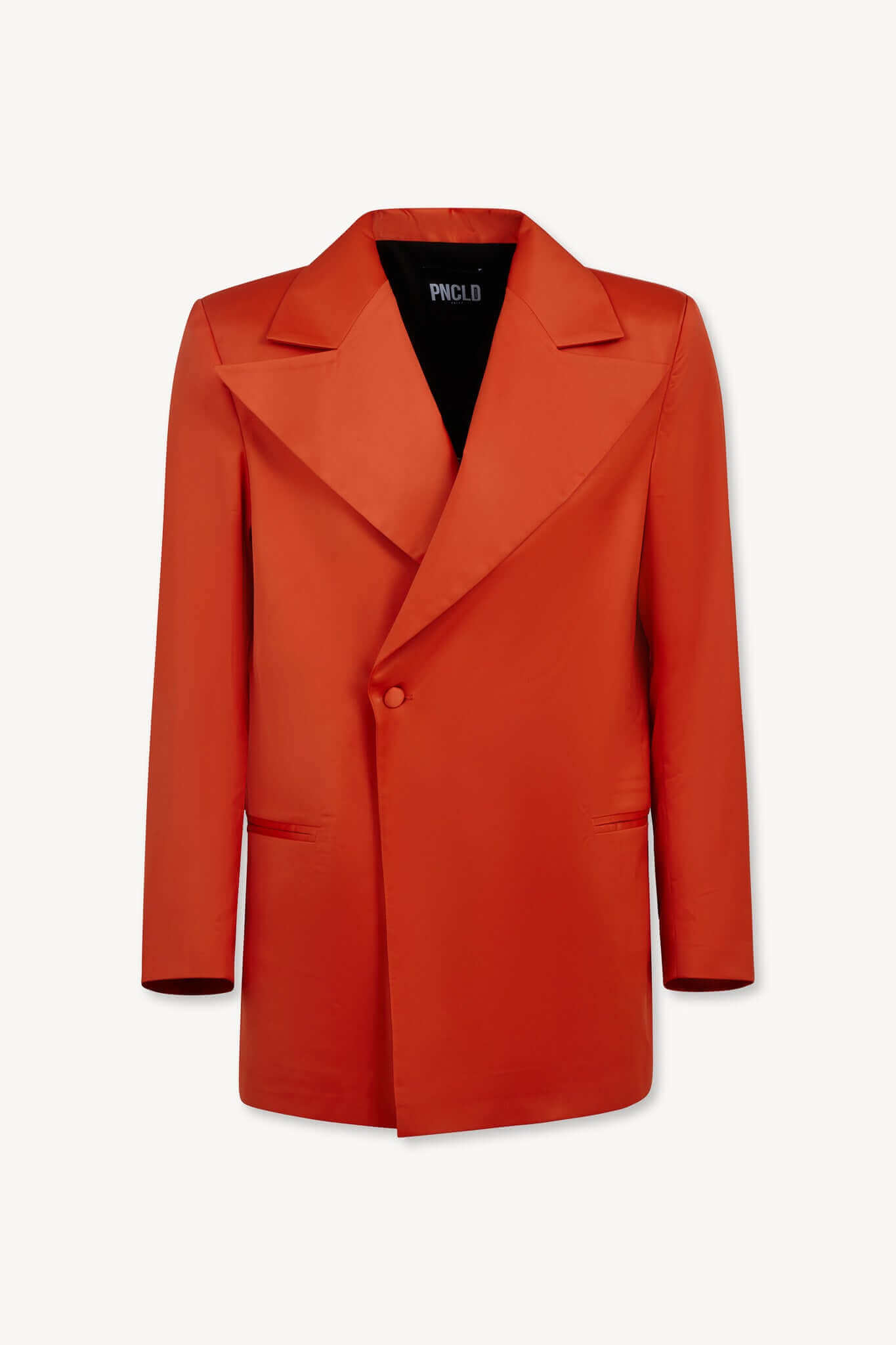Lancia Orange Lapel Jacket Double-Breasted One Button PNCLD