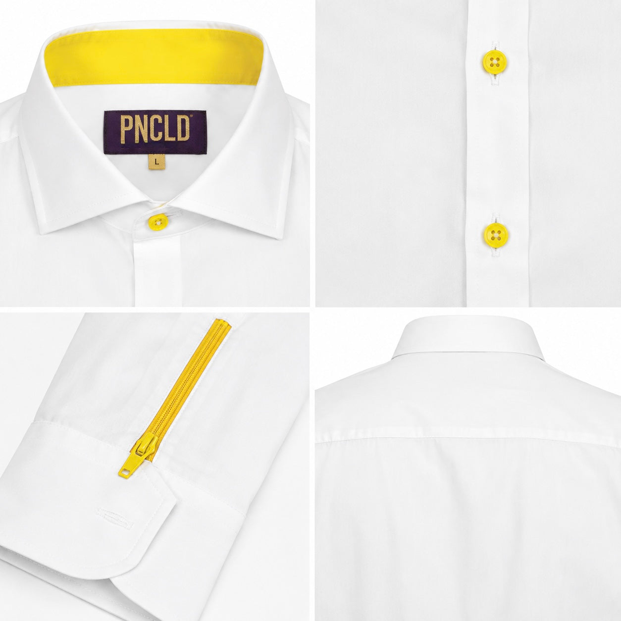 Camisa LENNOX - Botones Blanco/Amarillo