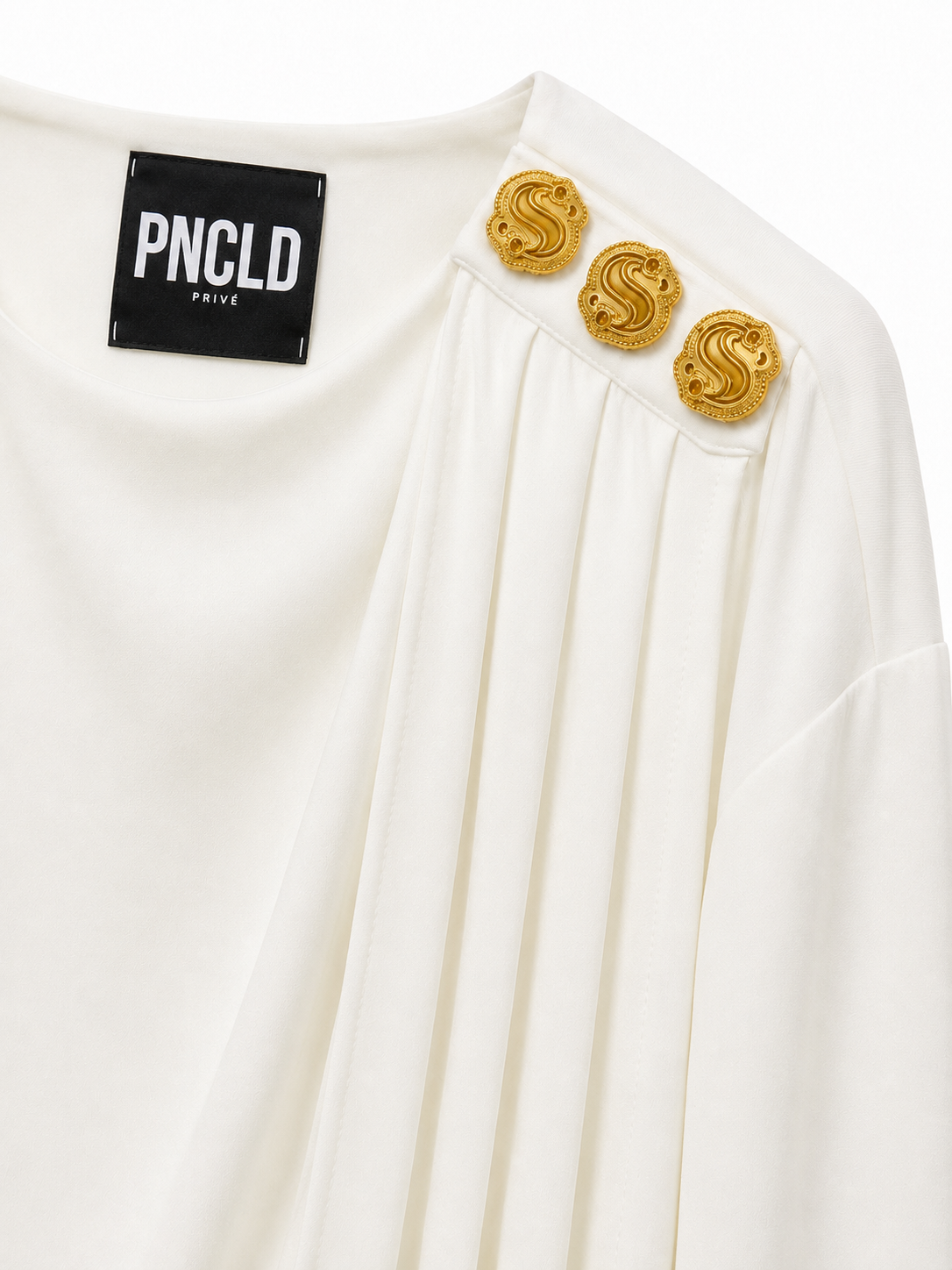 Maglia con Drappeggio Bianca