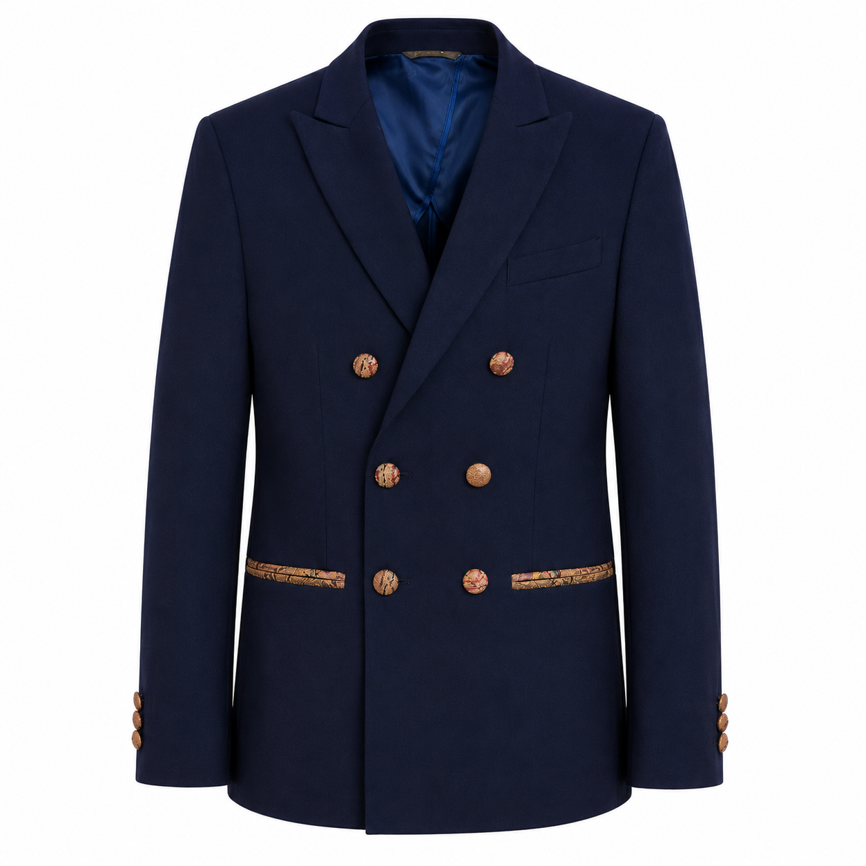 Jacke 4 BOWIE - Blau/ Goldene Knöpfe