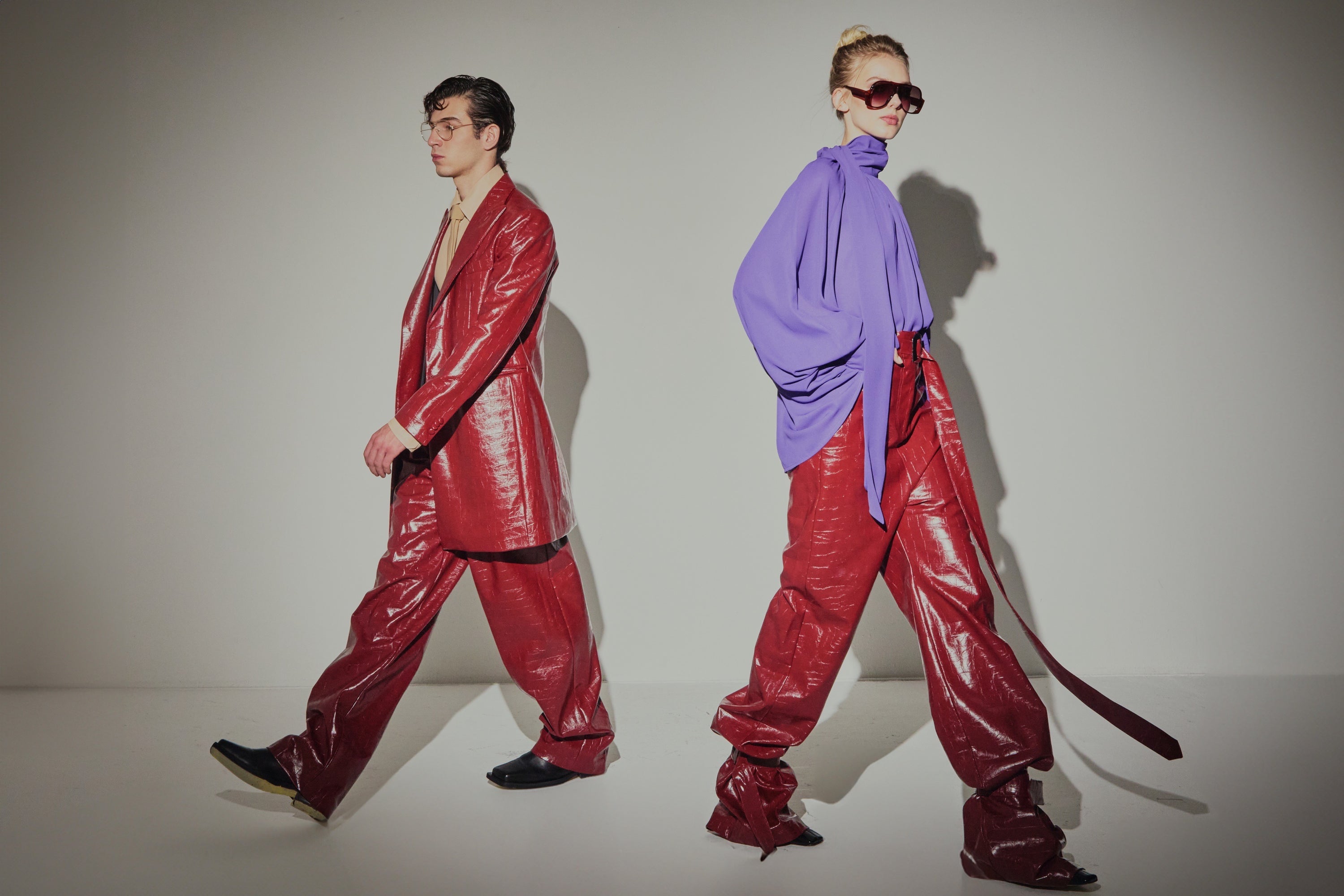 Giacca Lancia Lunga Eco Coccodrillo Bordeaux