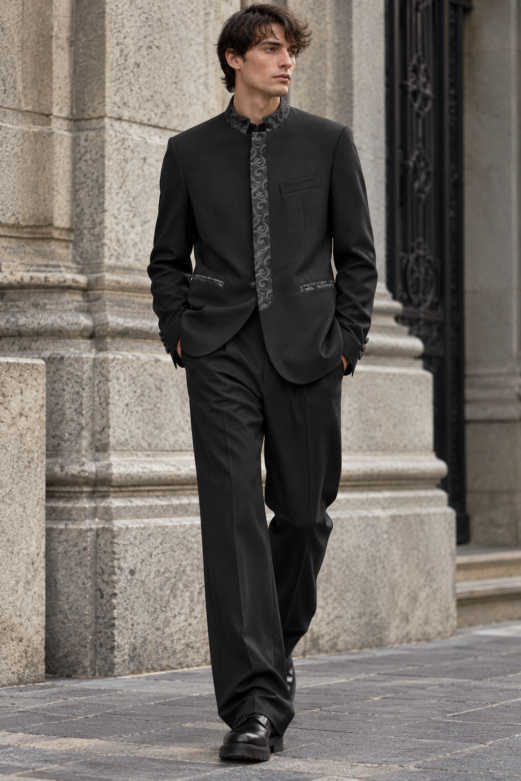 Veste GENESIS -Noir/Noir Baroque