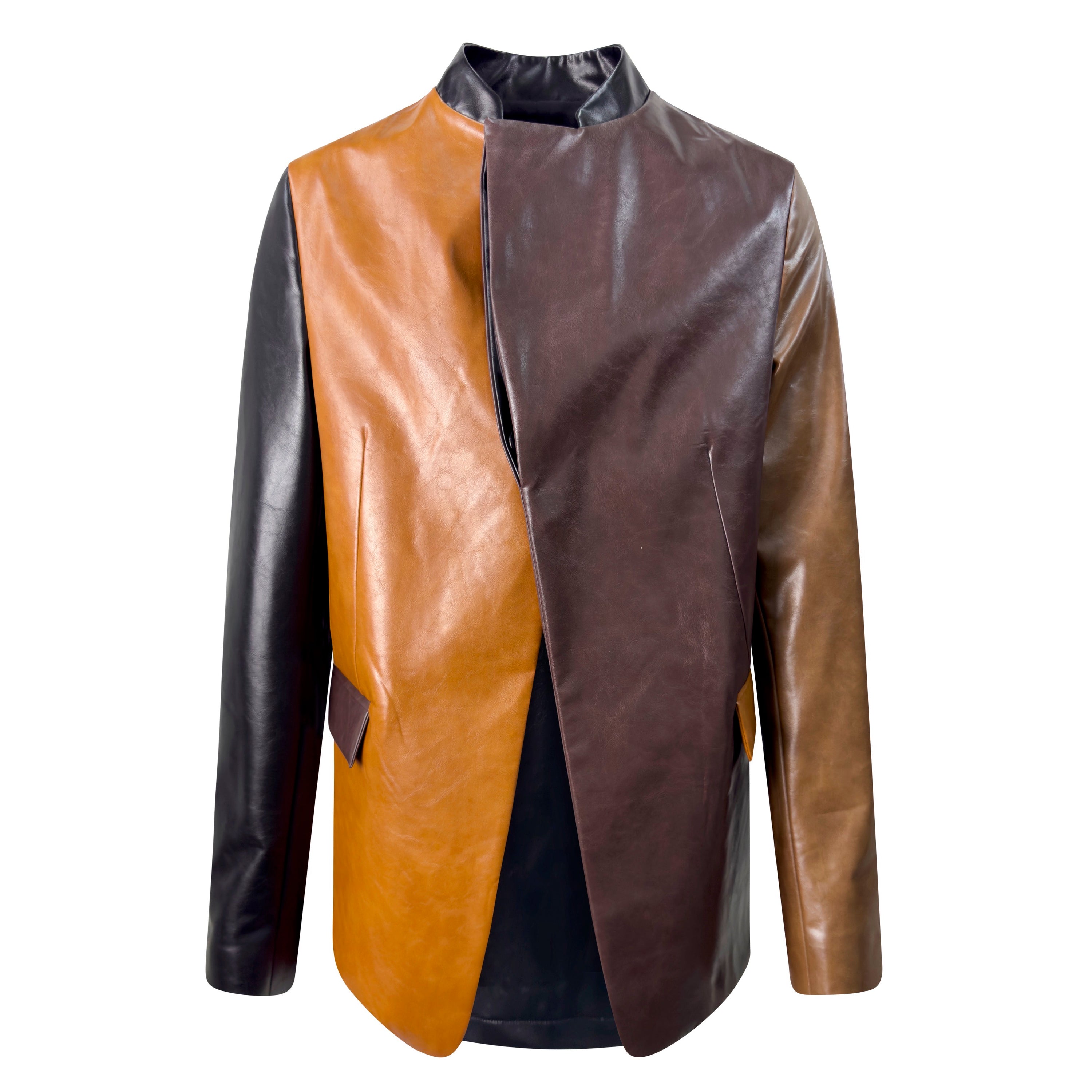 Giacca Coreana Ecopelle Multicolor