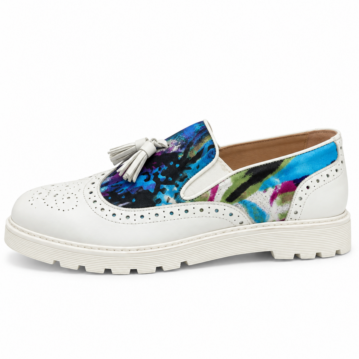 Shoe DYLAN - White/Turquoise Sketch