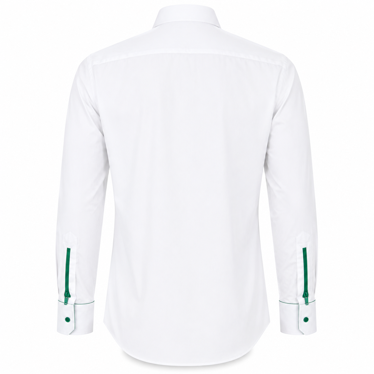 LENNOX Shirt - White/Green Buttons