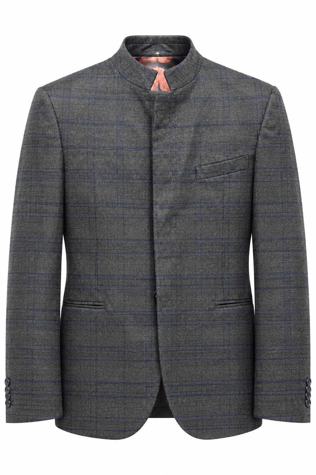 Jacke GENESIS - Anthrazit Quadrat Blaue Linie