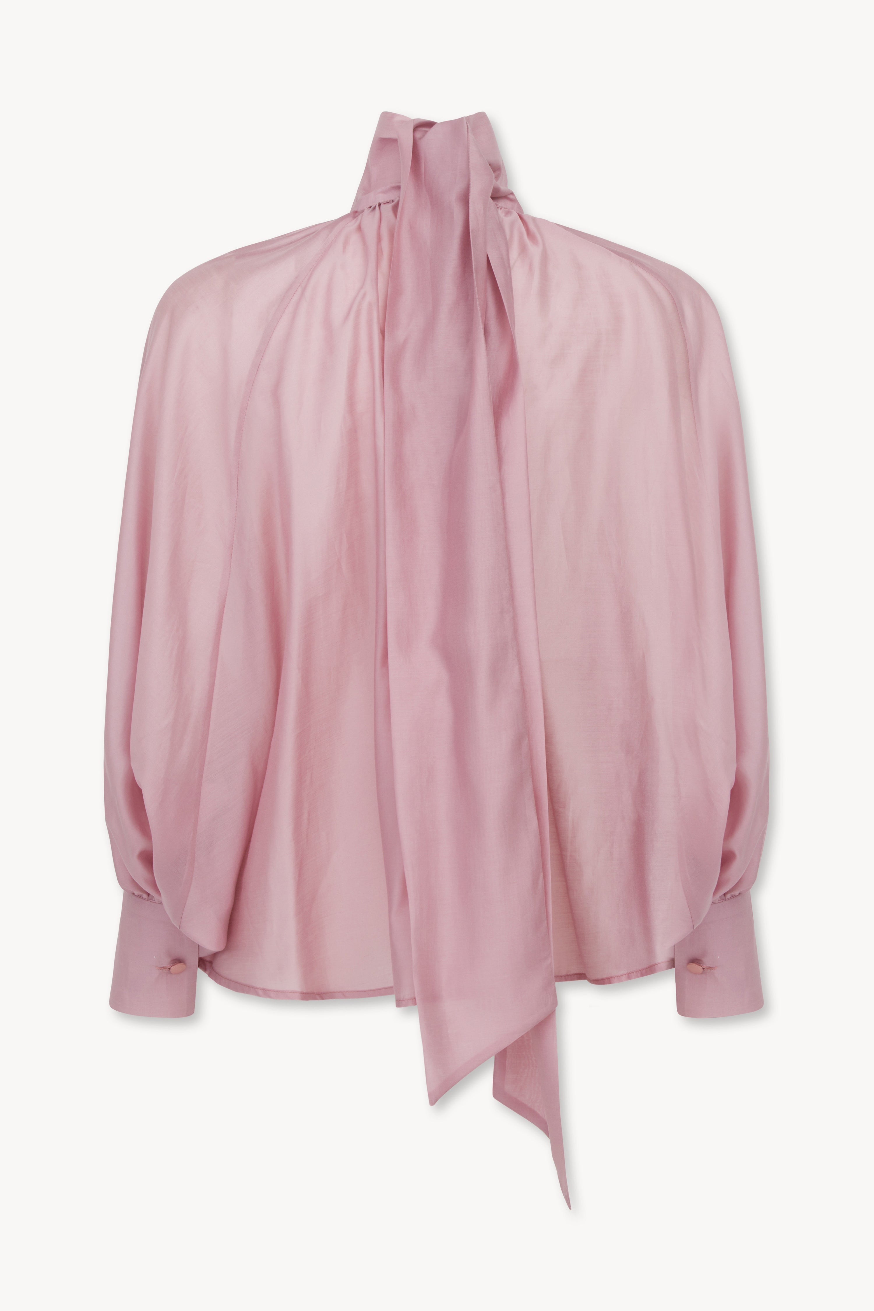 Camicia Chiffon Collo Alto Foulard