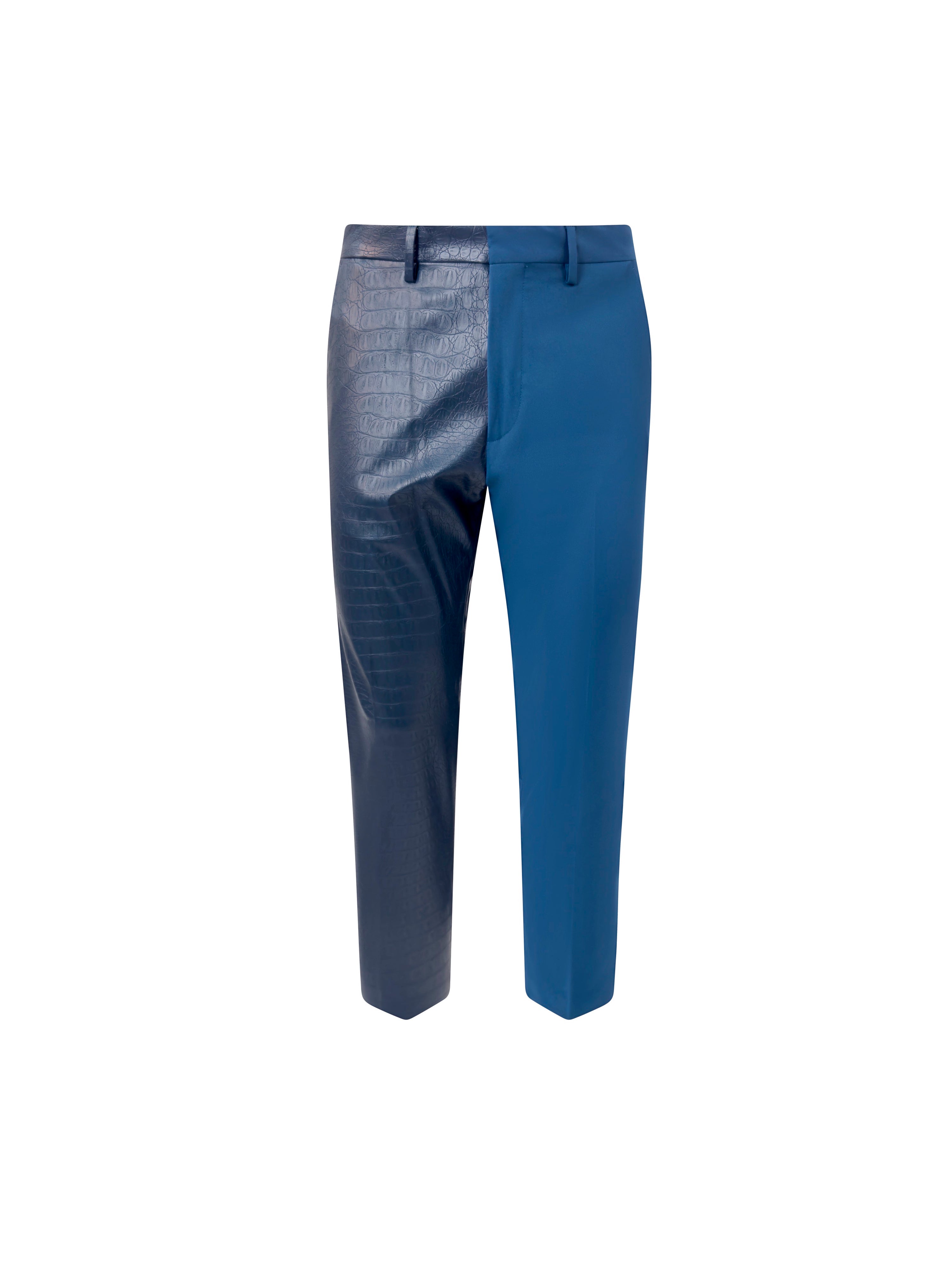 Pantalón Regular Timberlake - Cuero Sintético Bicolor Teal