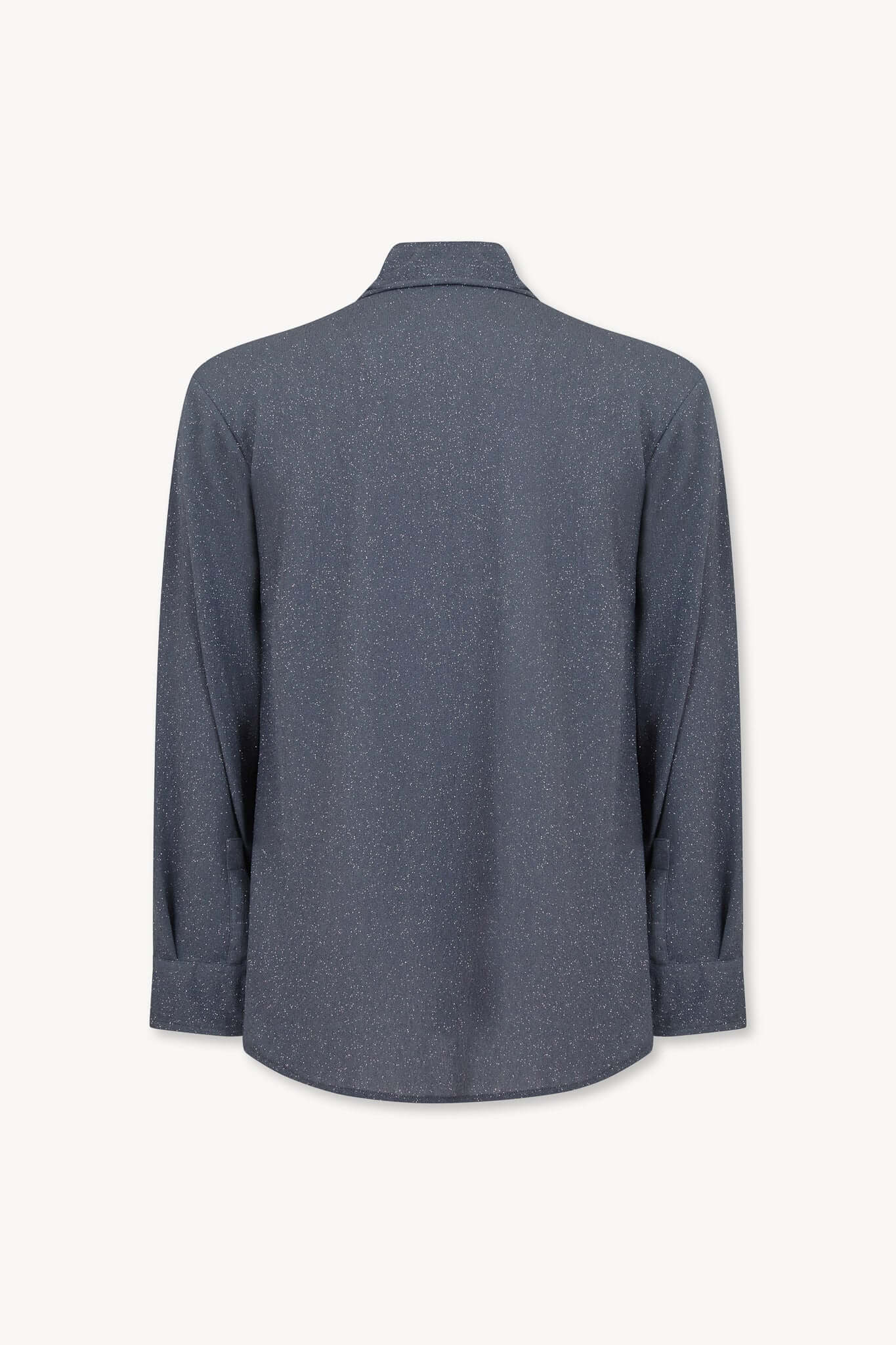 Camicia Regolare Glitter Grigia
