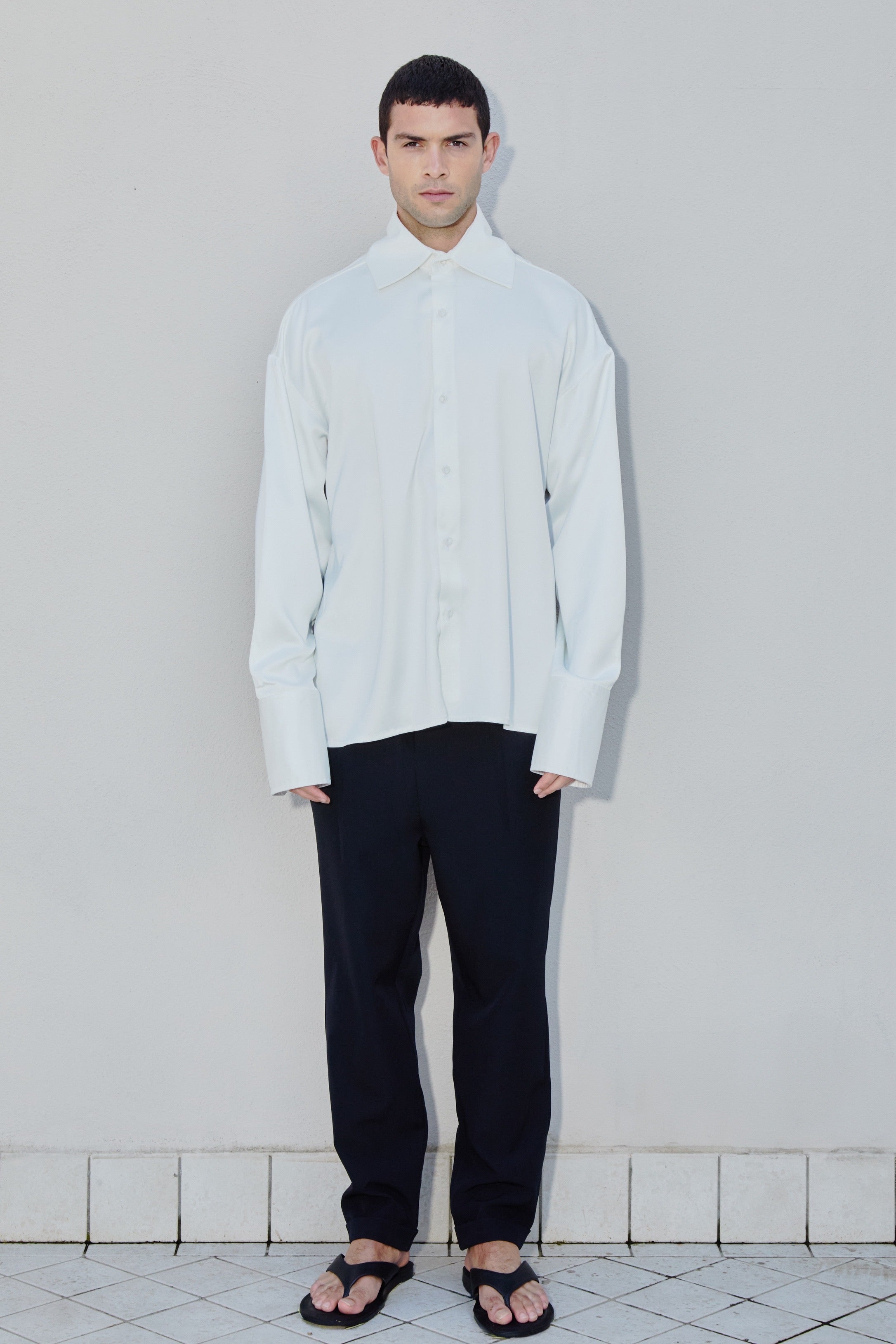 Camicia Raso Bianca 1/2