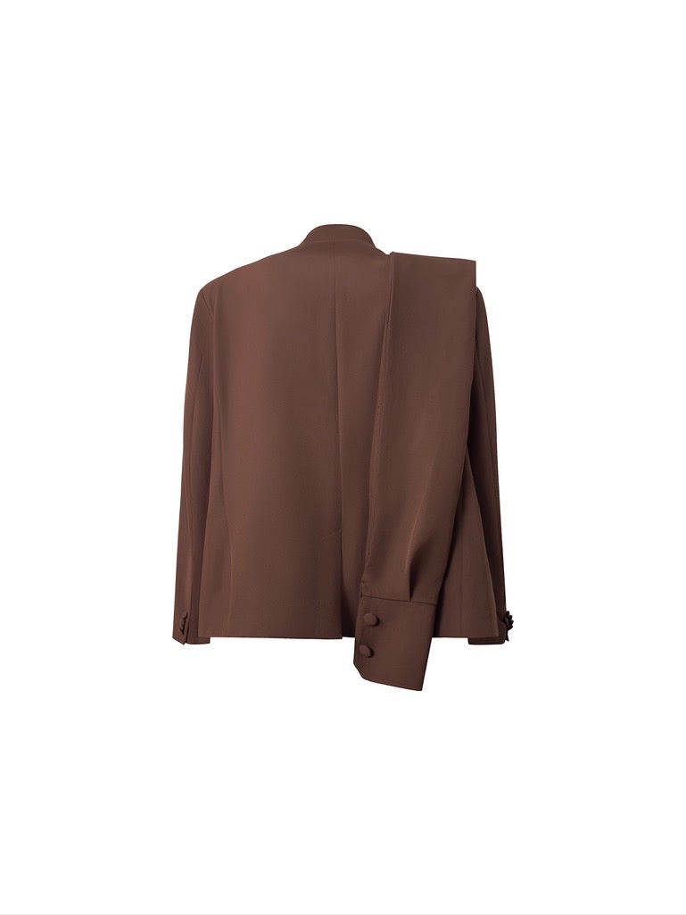 Giacca Coreana Cioccolato con Fascia Polso retro con fascia