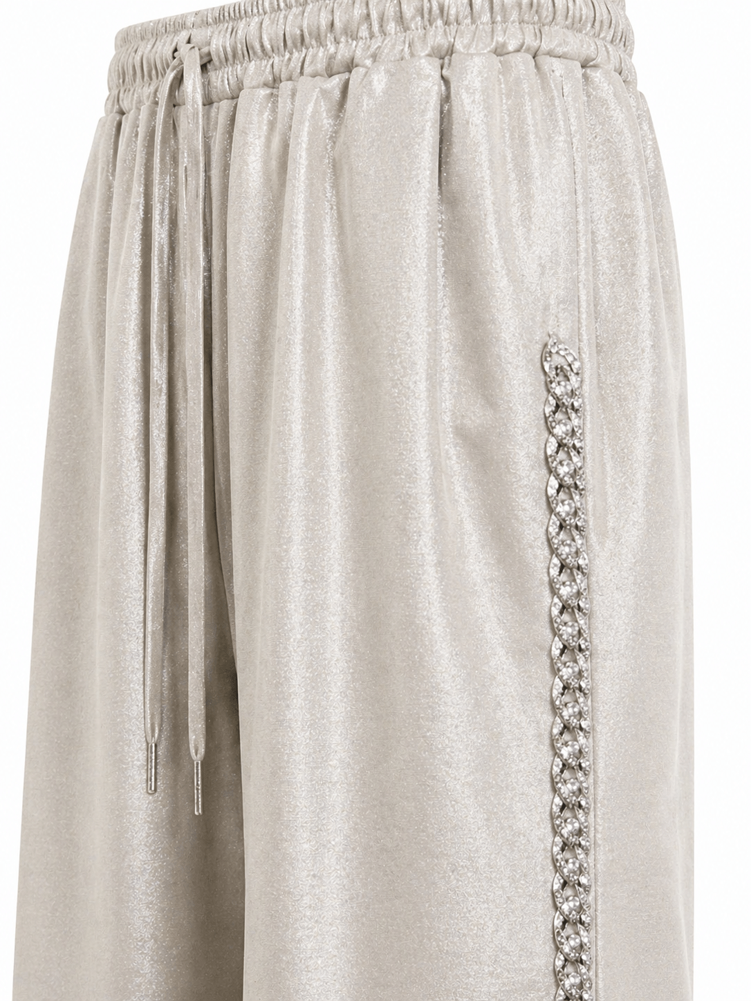 Pantalon cargo Rycicle argent avec chaîne
