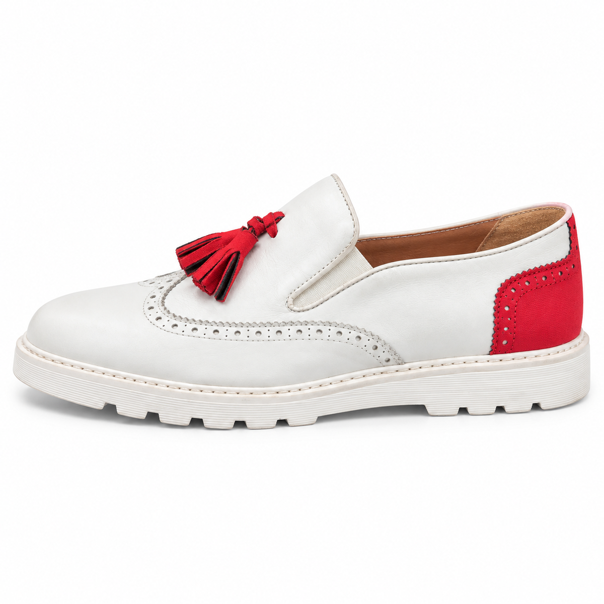 Chaussure DYLAN -Blanc/Rouge