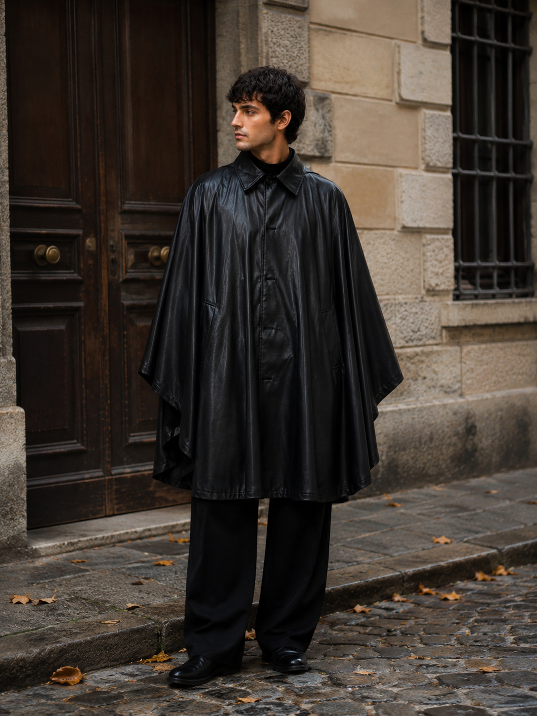 Mantella Lauro Black Faux Leather