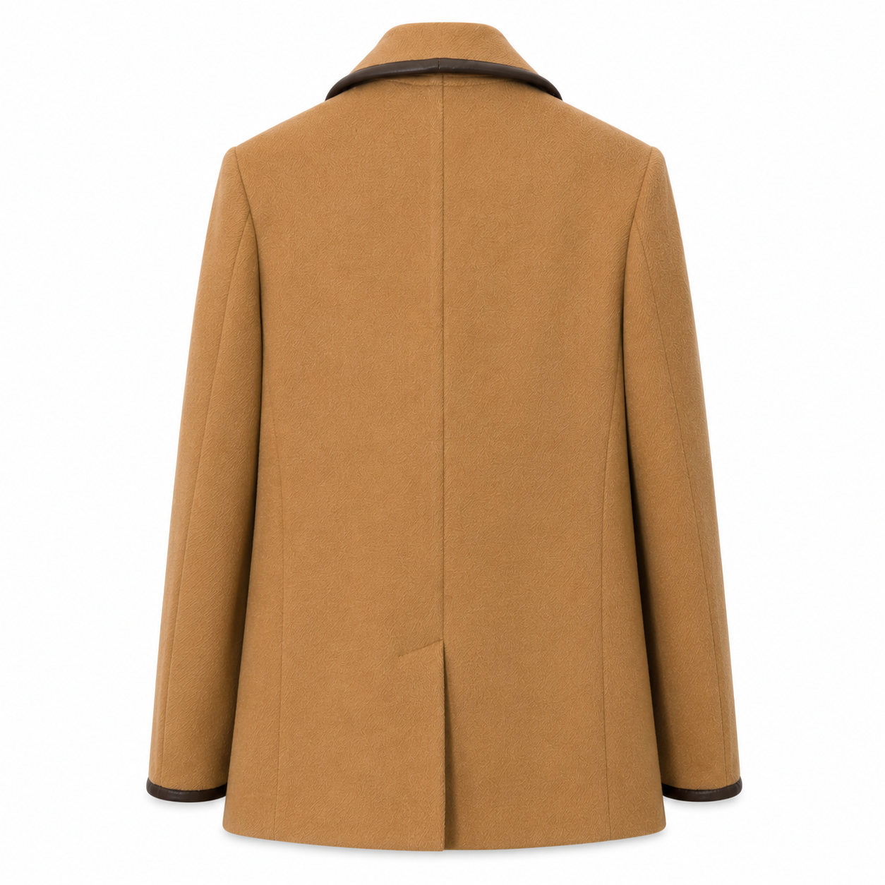 HANKS Coat - Beige insert Leather/ Gold Buttons