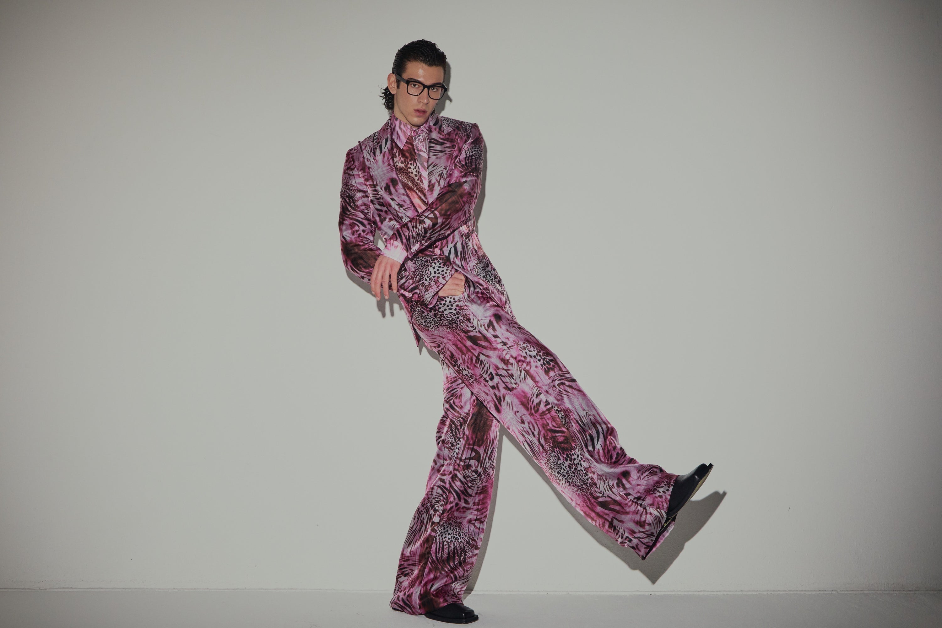 Giacca Lancia Animalier Rosa