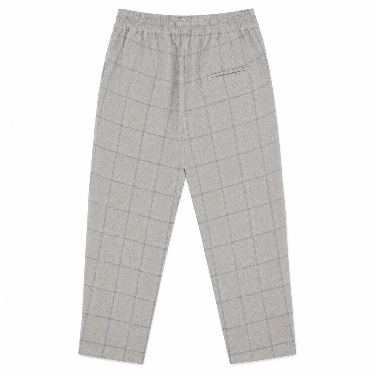 Pantalone SHAGGY - Light Gray Square Blue Line