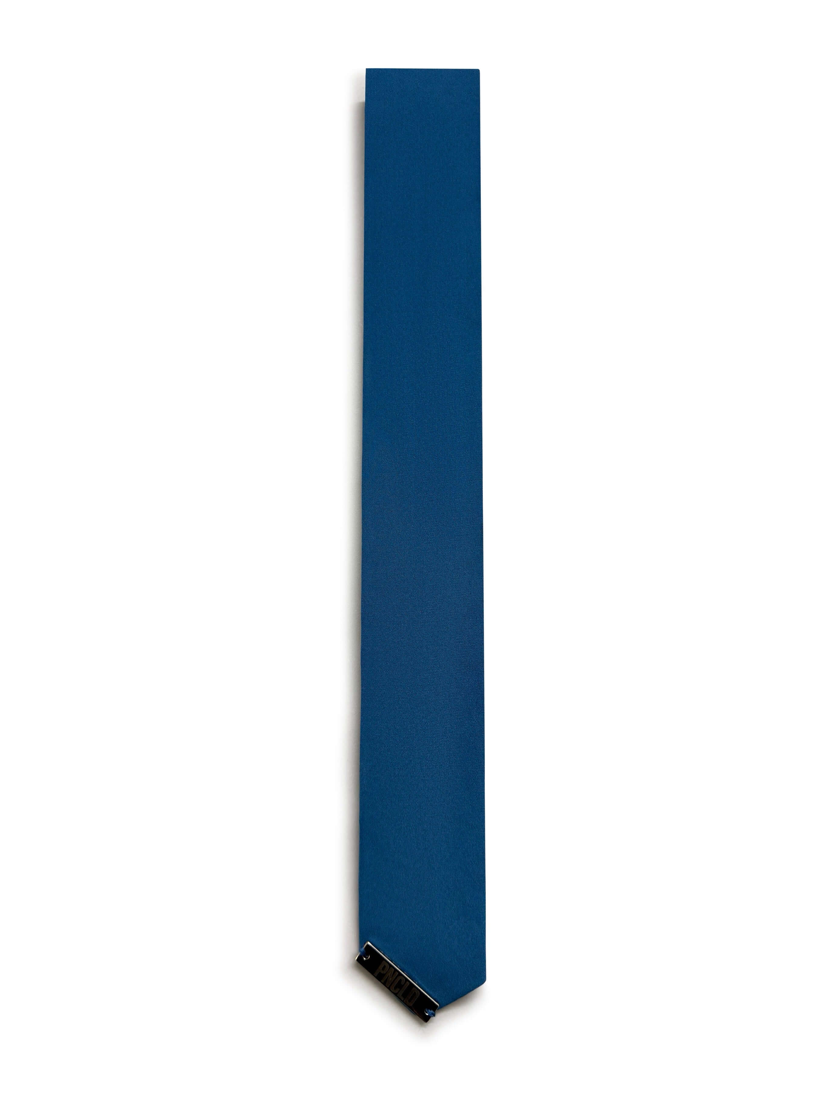 Cravatta Ottanio con Placca Logo