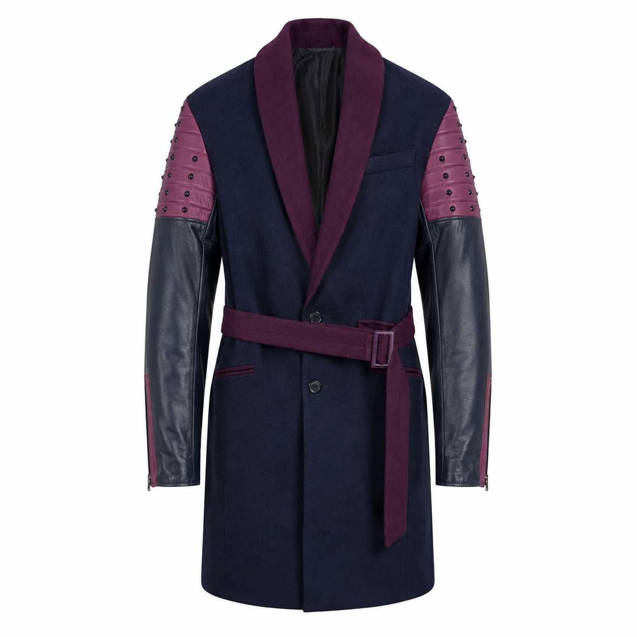 Cappotto Pitt Blu Grape Arm Leather