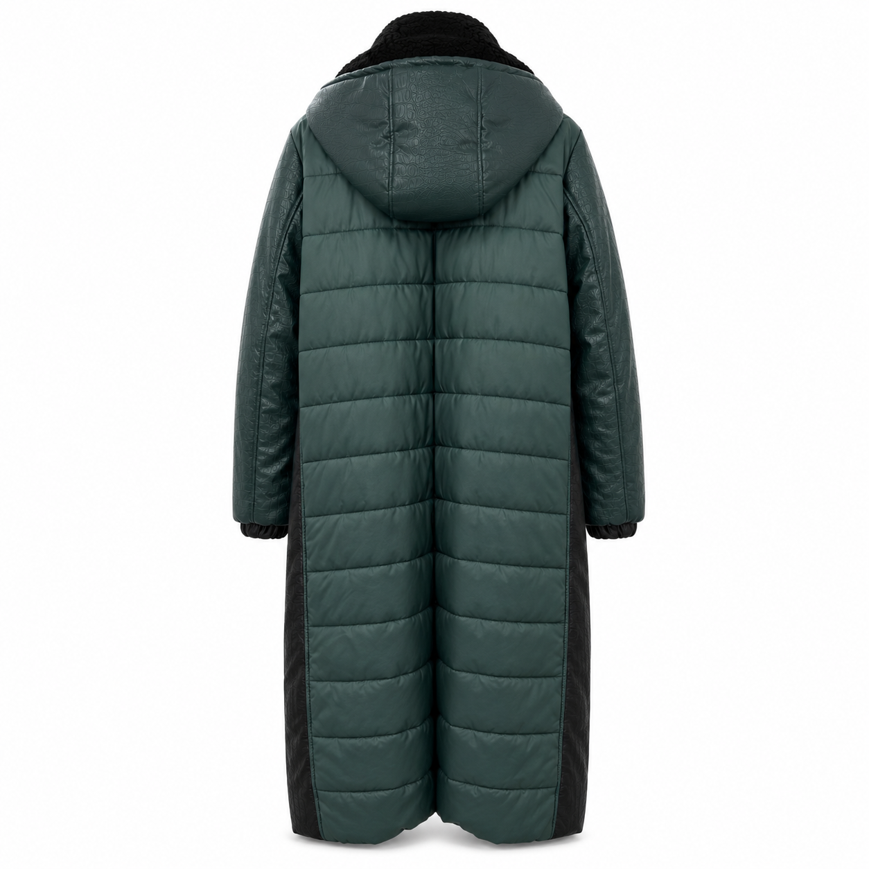 Manteau EASTWOOD - Simili Cuir Noir Vert