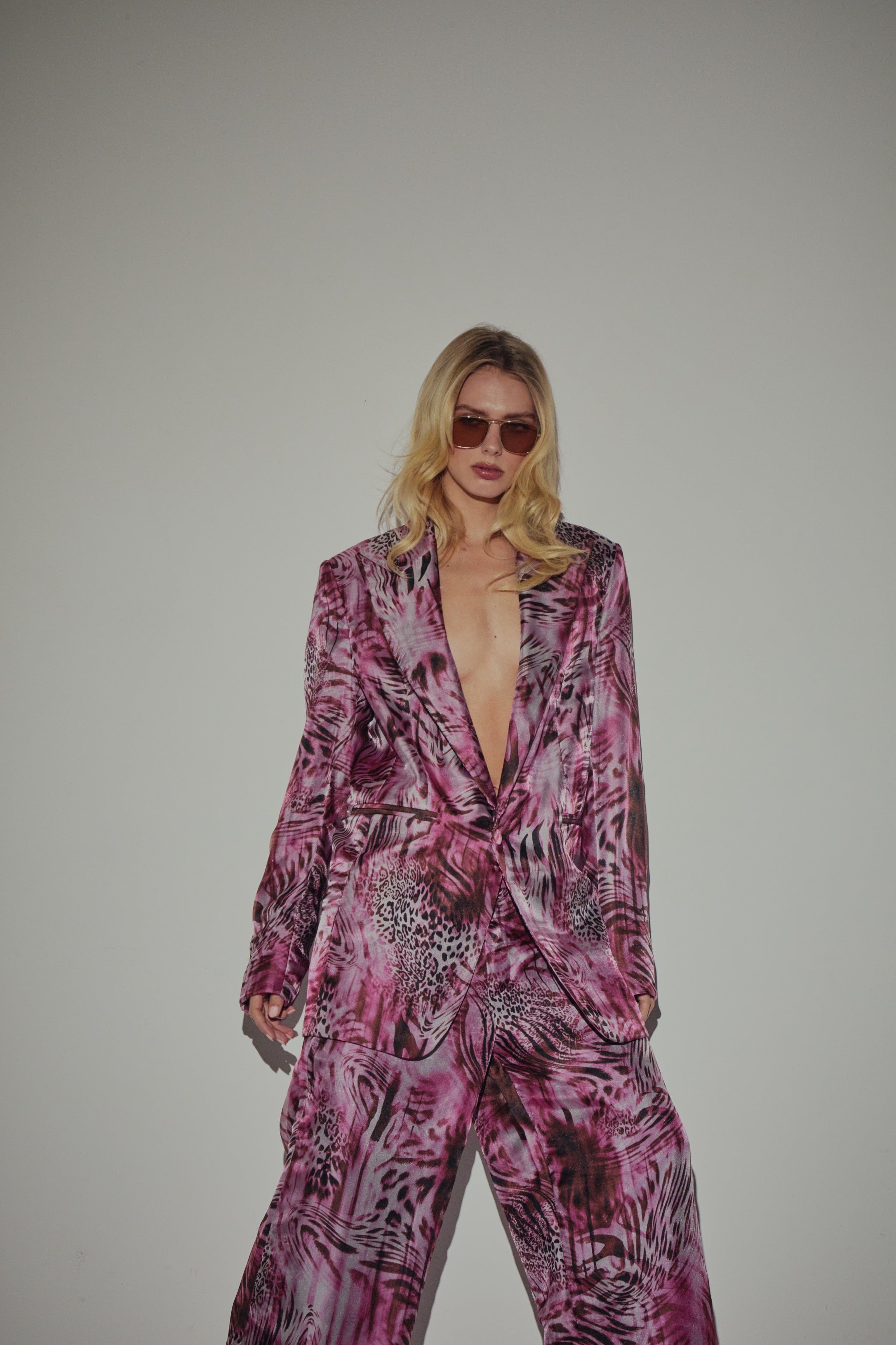 Giacca Lancia Animalier Rose