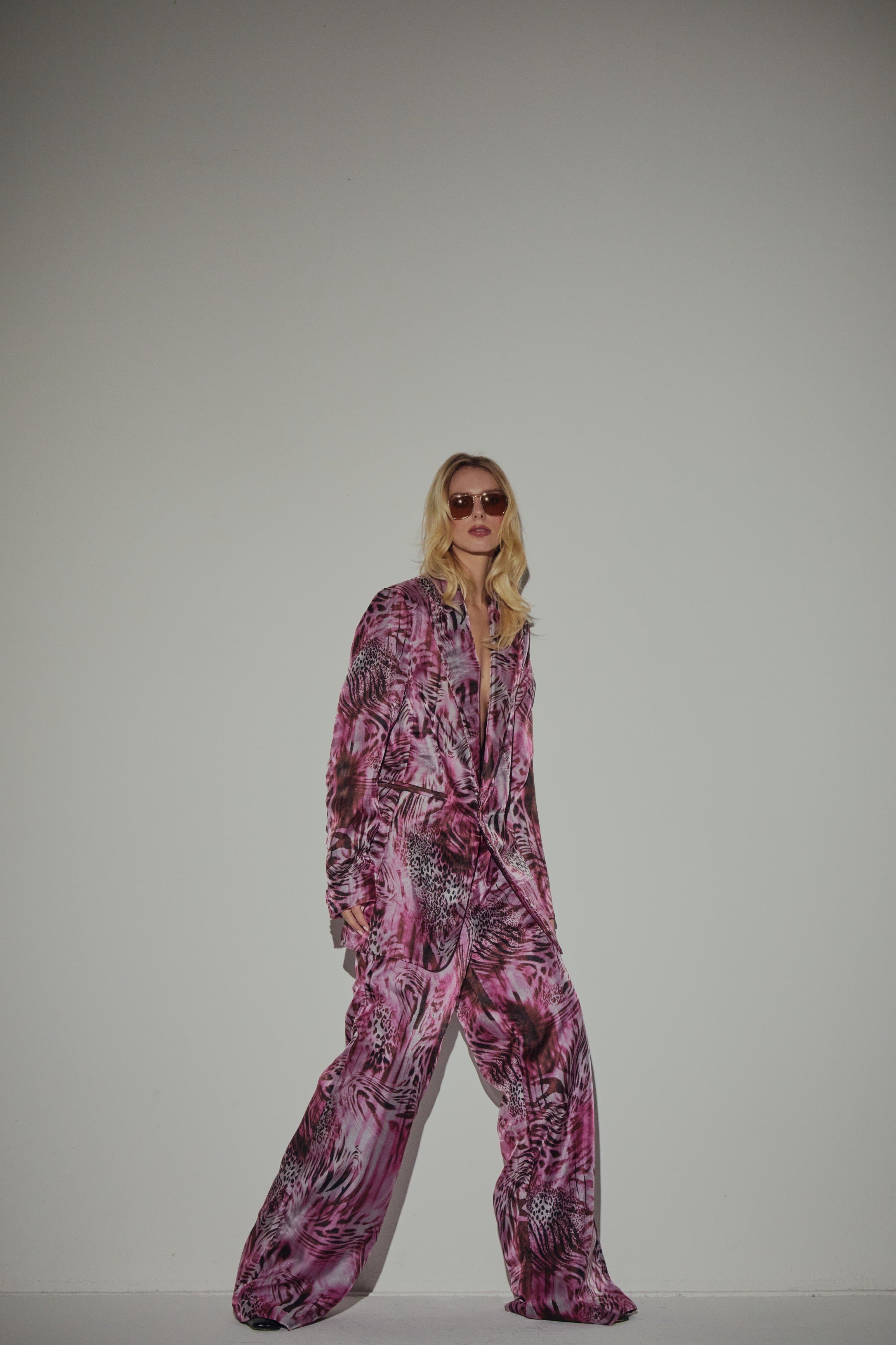 Giacca Lancia Animalier Rose