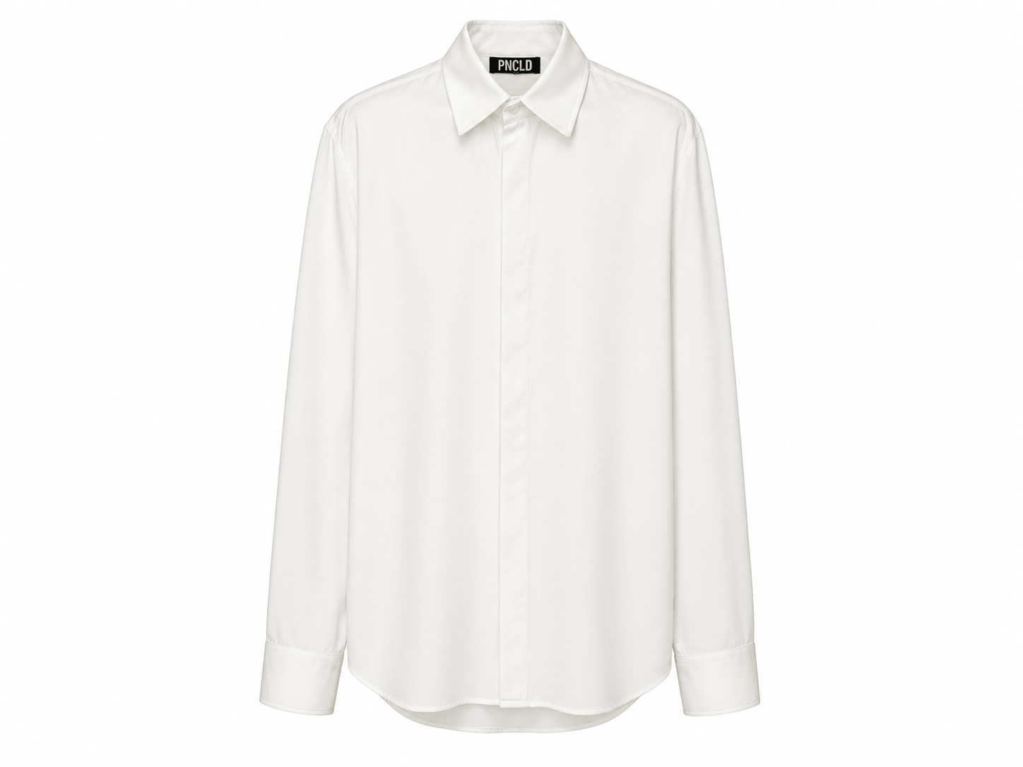 Camicia Regolare Georgette Bianca
