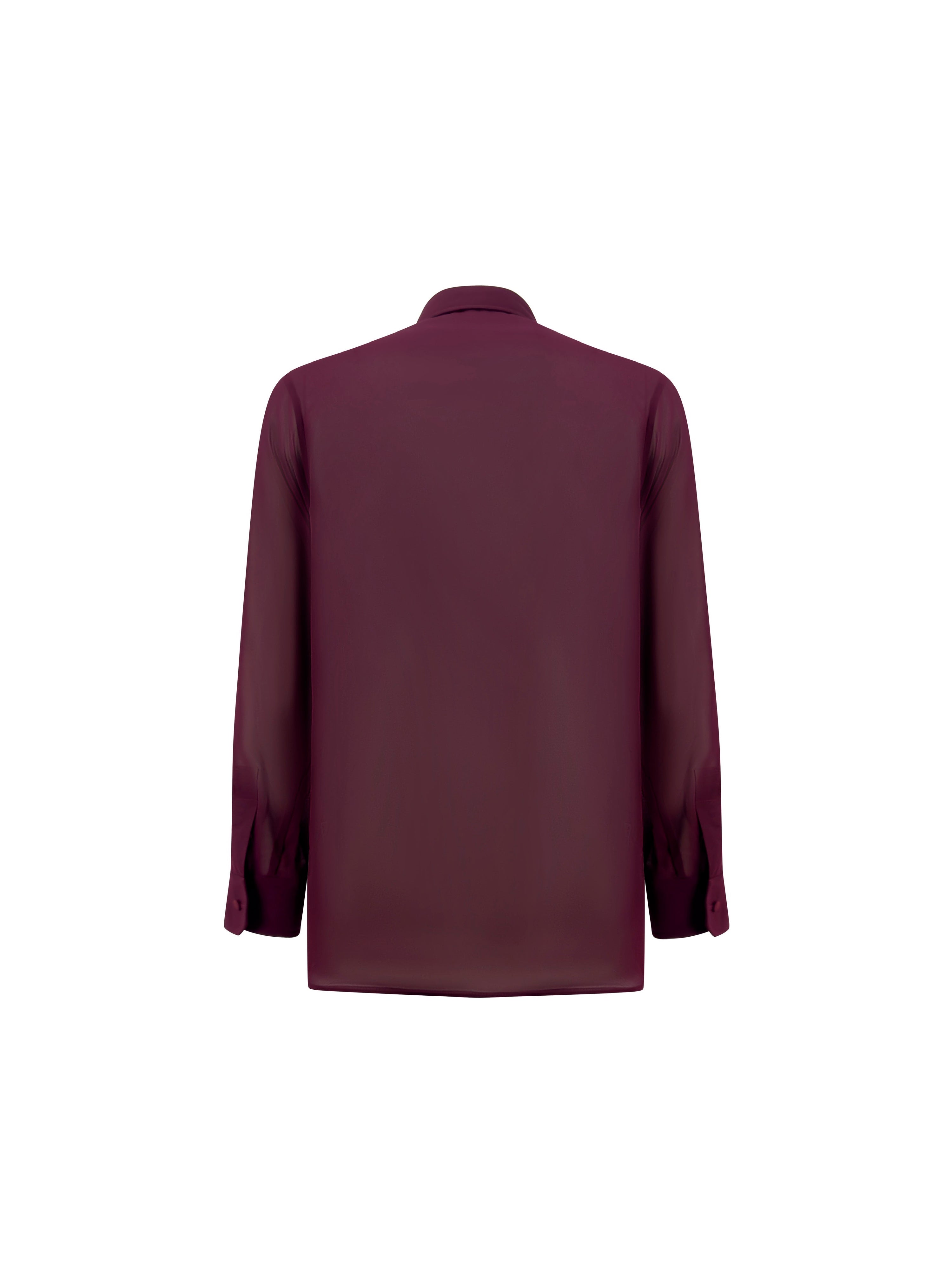 Camicia Regolare Georgette Bordeaux RETRO