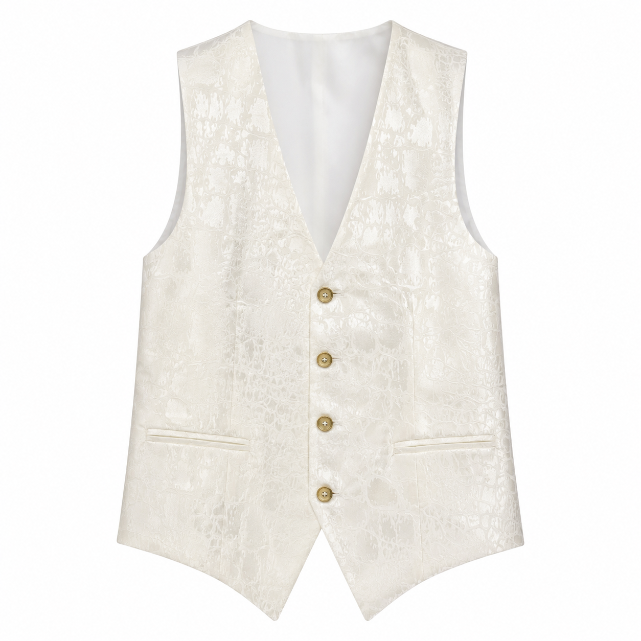 Gilet White Hammered