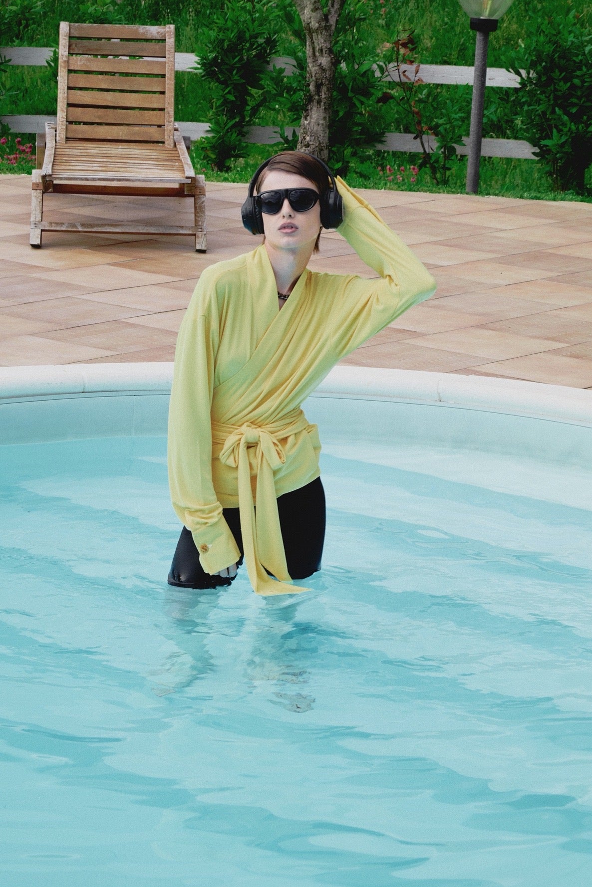Camicia in Kimono Gialla