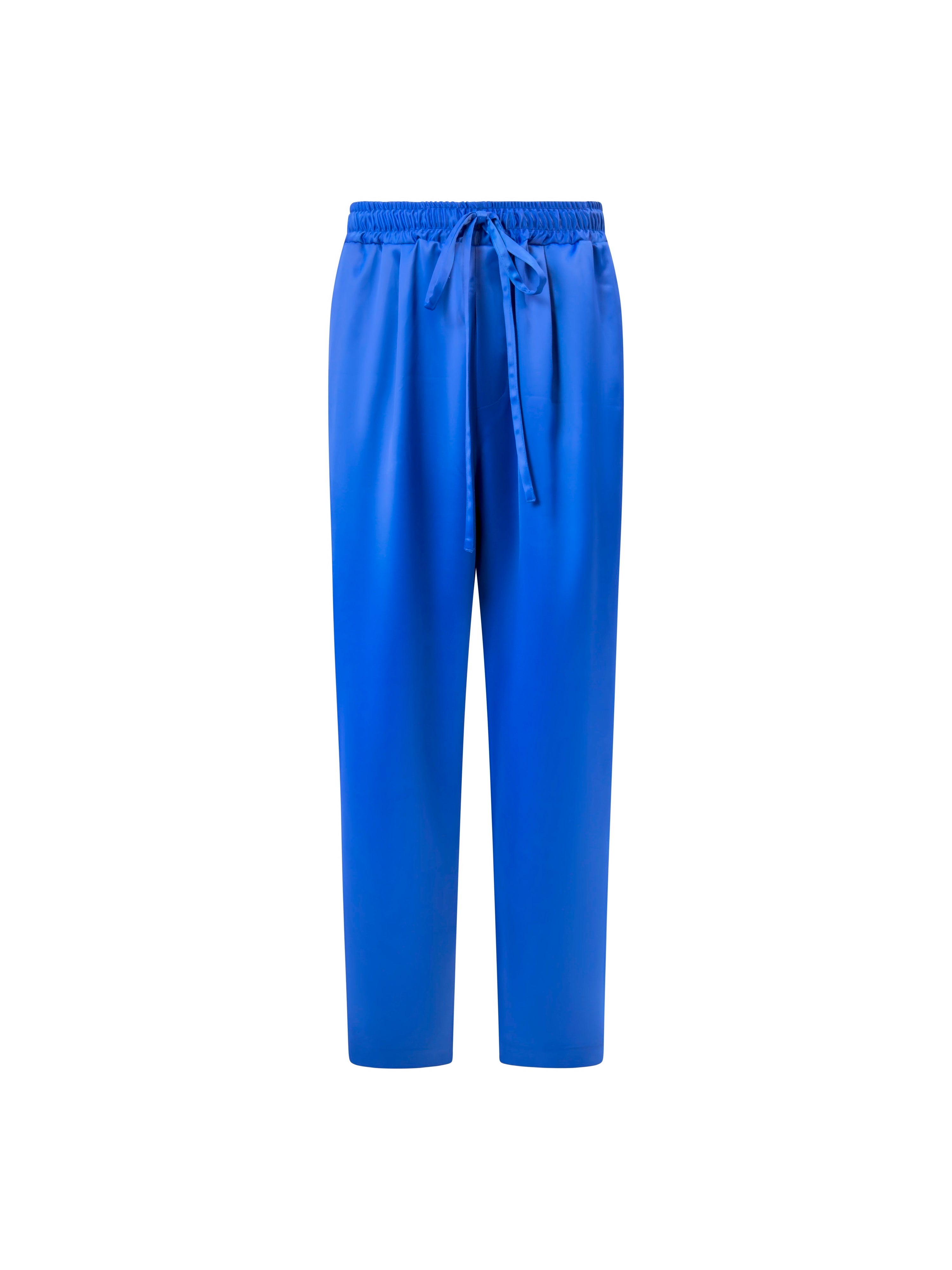 Pantalone Cargo Senza Tasche Blu Elettrico