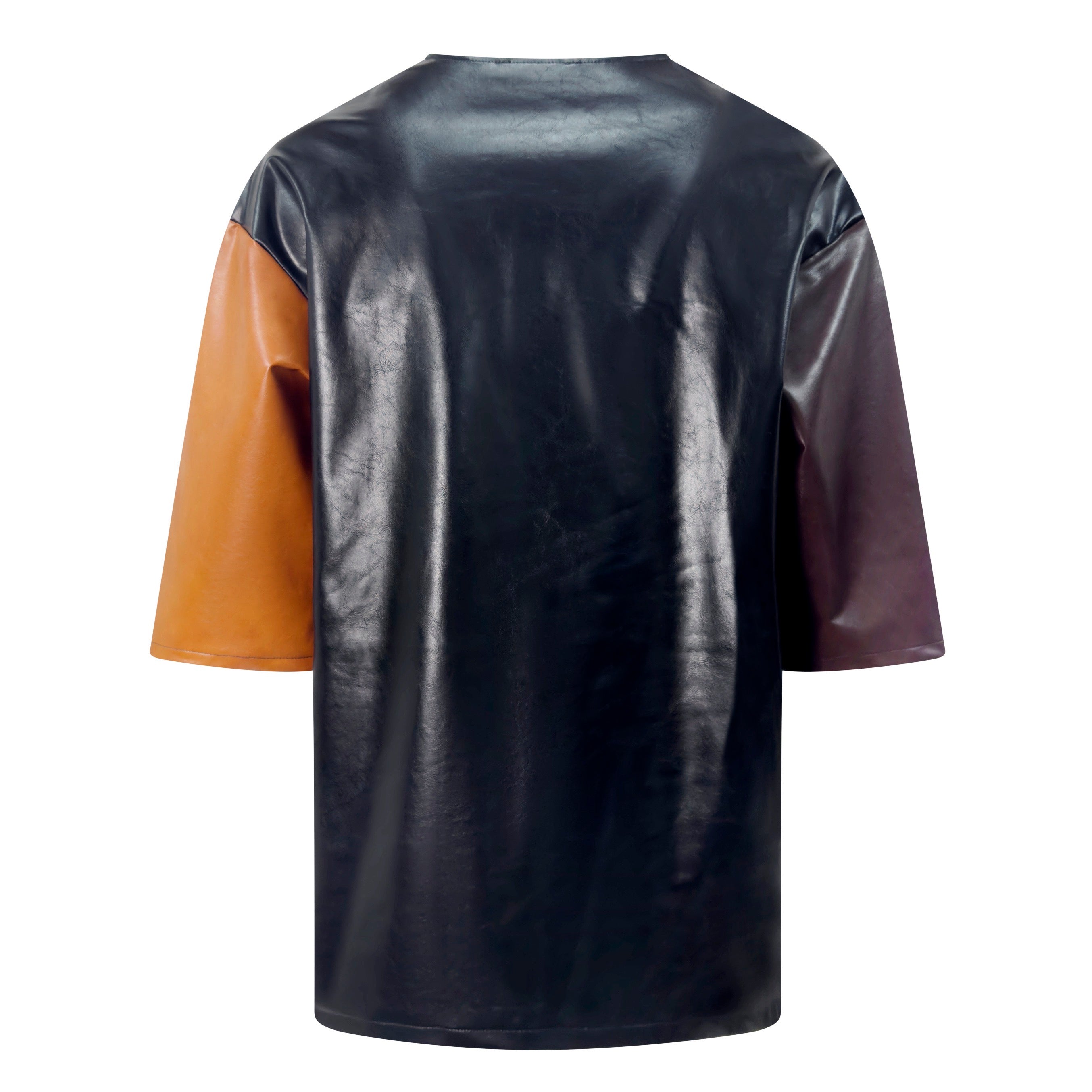 Shirt Over Mix Ecopelle con Zip retro