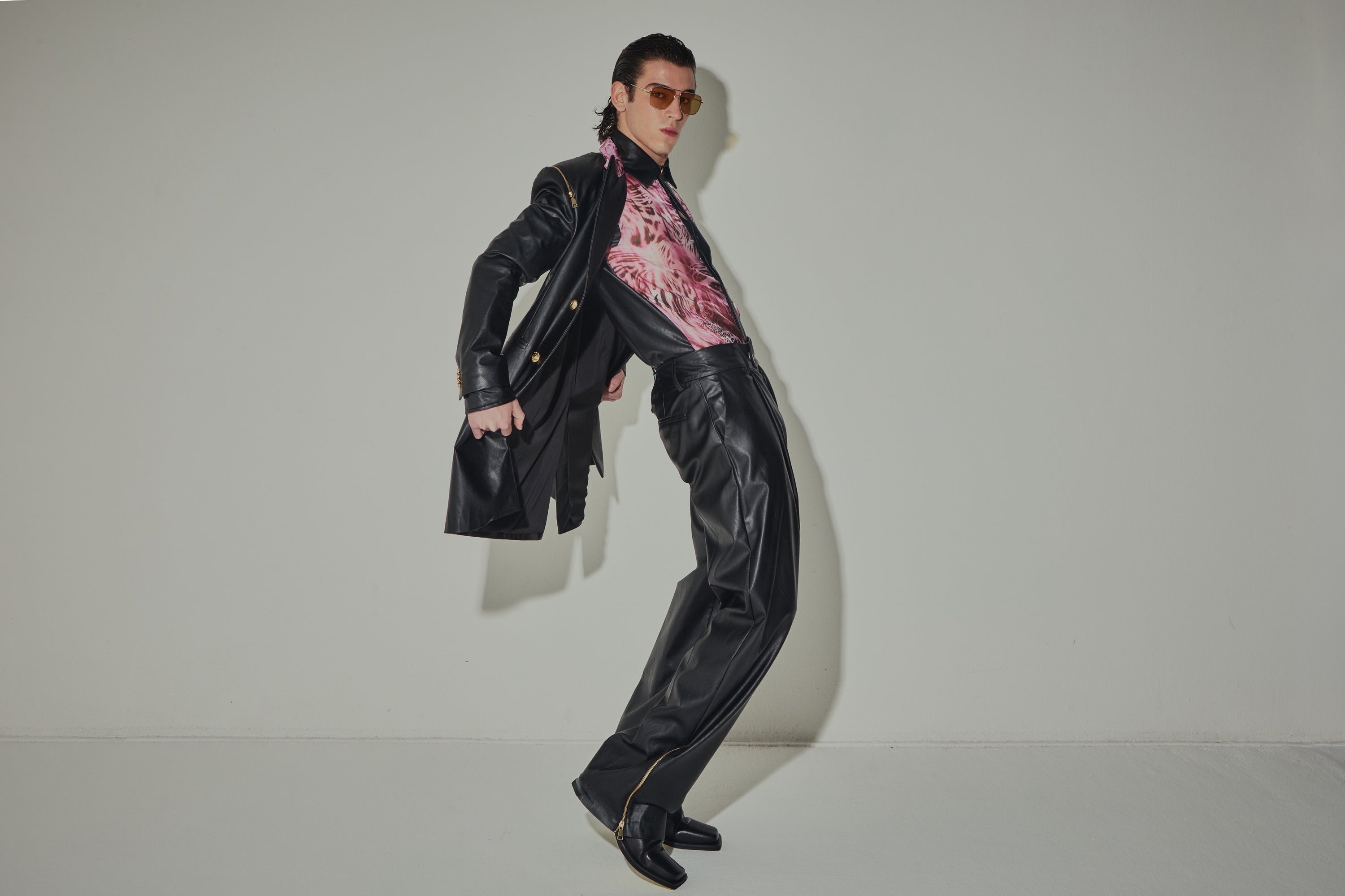 Camicia Regolare Ecopelle e Animalier