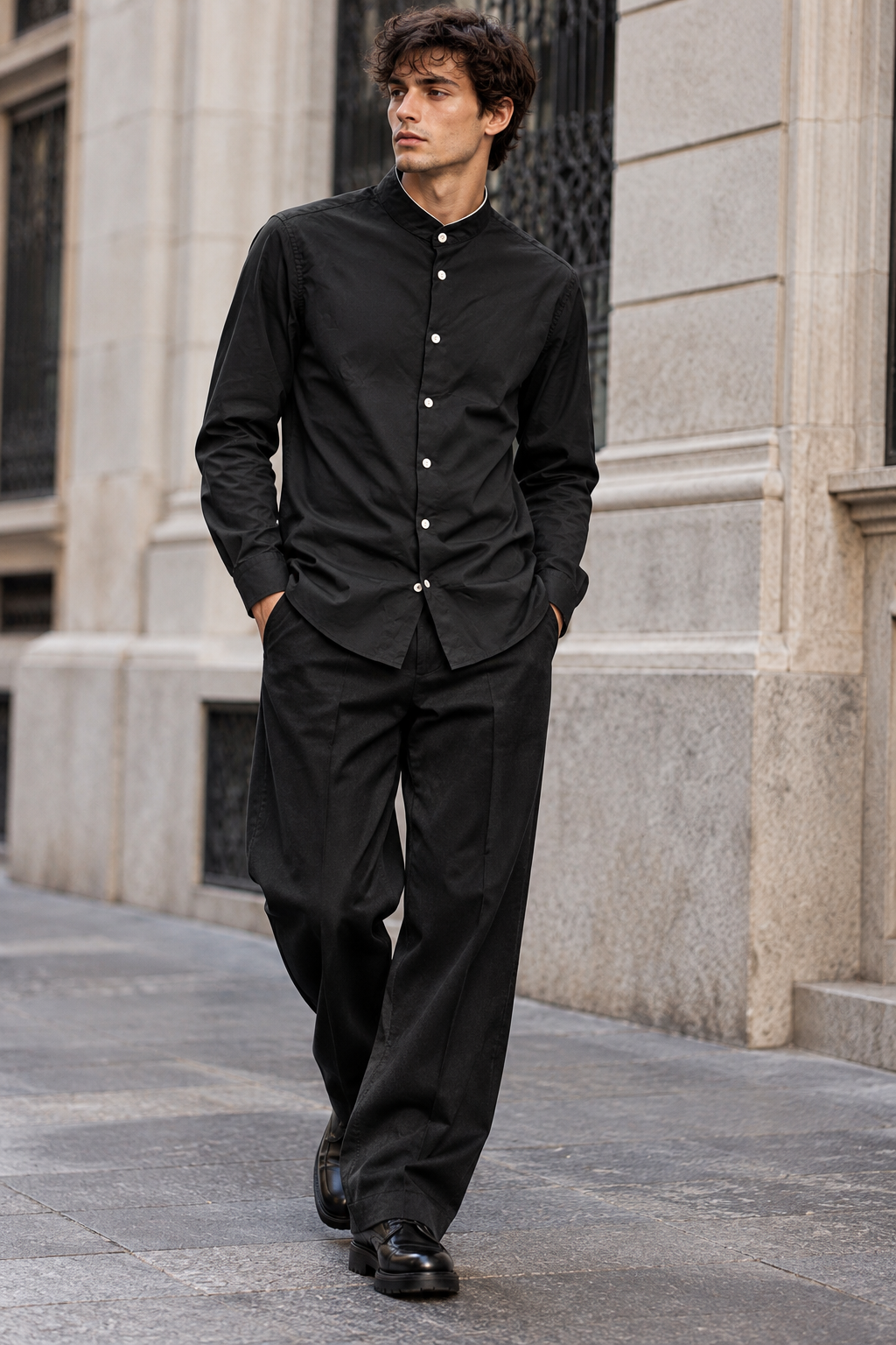 Hemd LENNOX - Schwarz/Grau CC