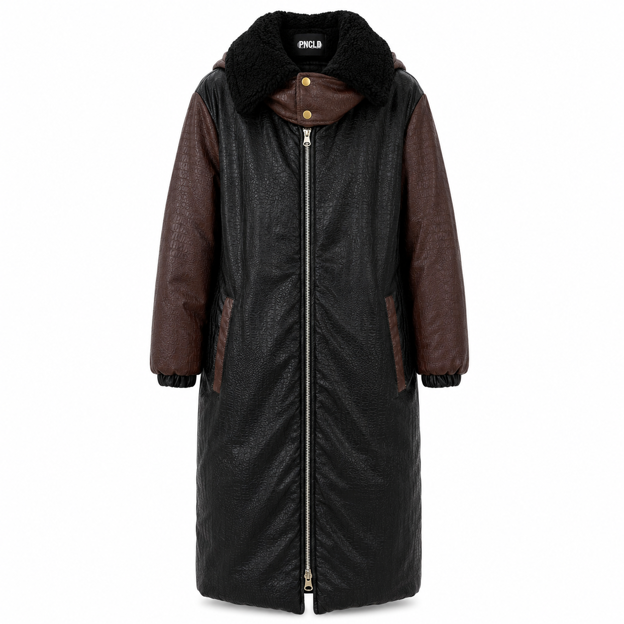 Abrigo EASTWOOD - Cuero sintético marrón negro