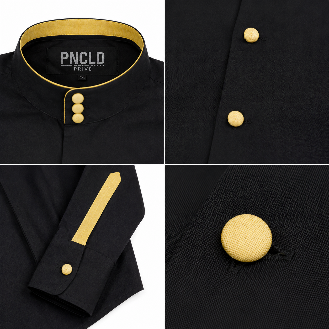 Chemise 3 LENNOX - Noir/Jaune CC