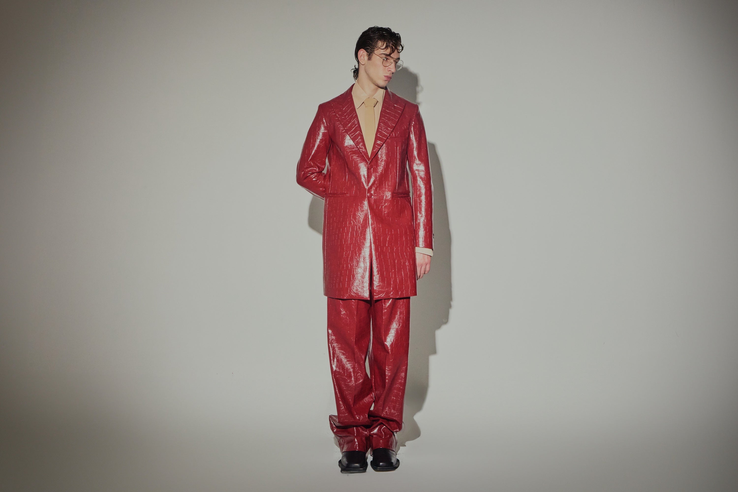 Giacca Lancia Lunga Eco Coccodrillo Bordeaux