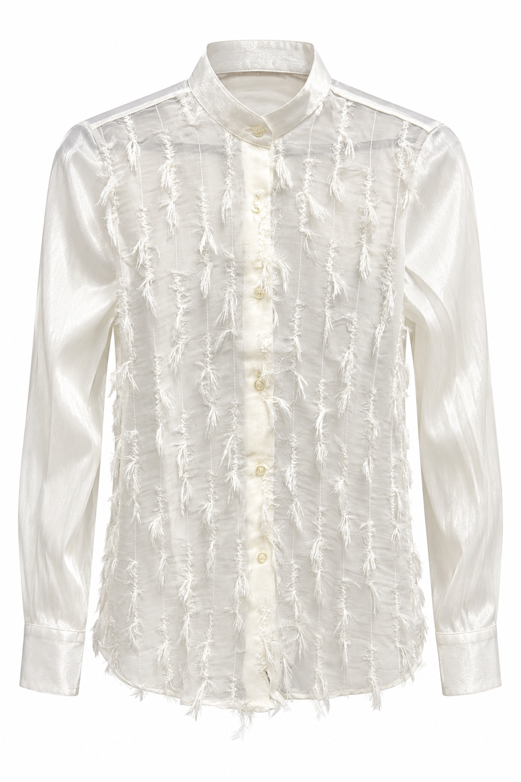 Camisa MANESKIN - Pluma Transparente Blanco CC