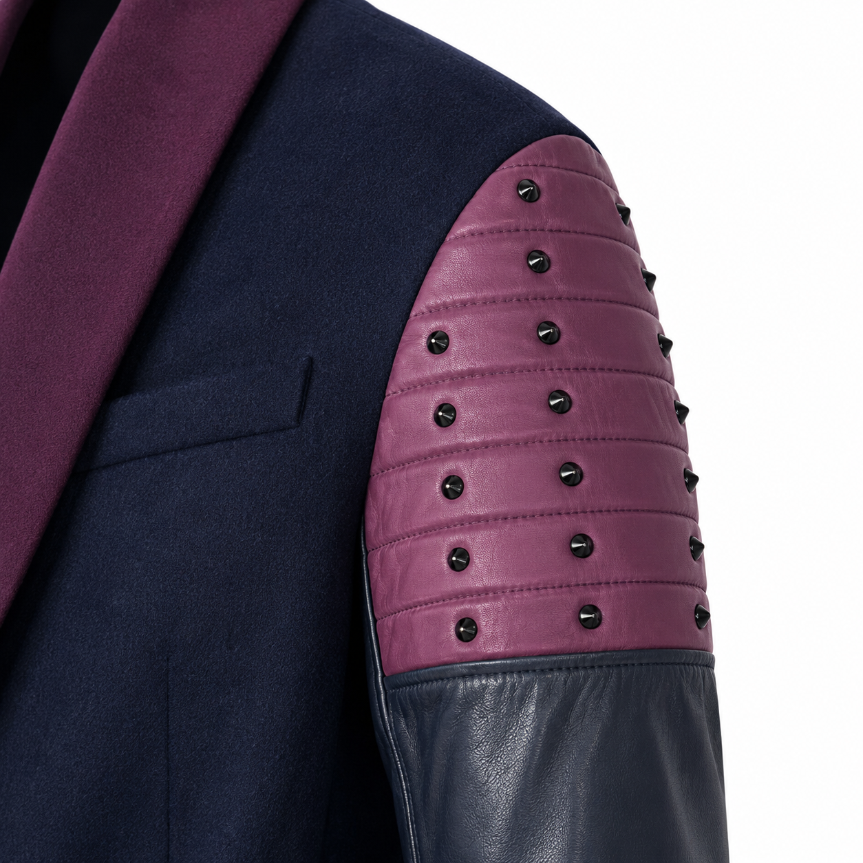 Cappotto Pitt Blu Grape Arm Leather