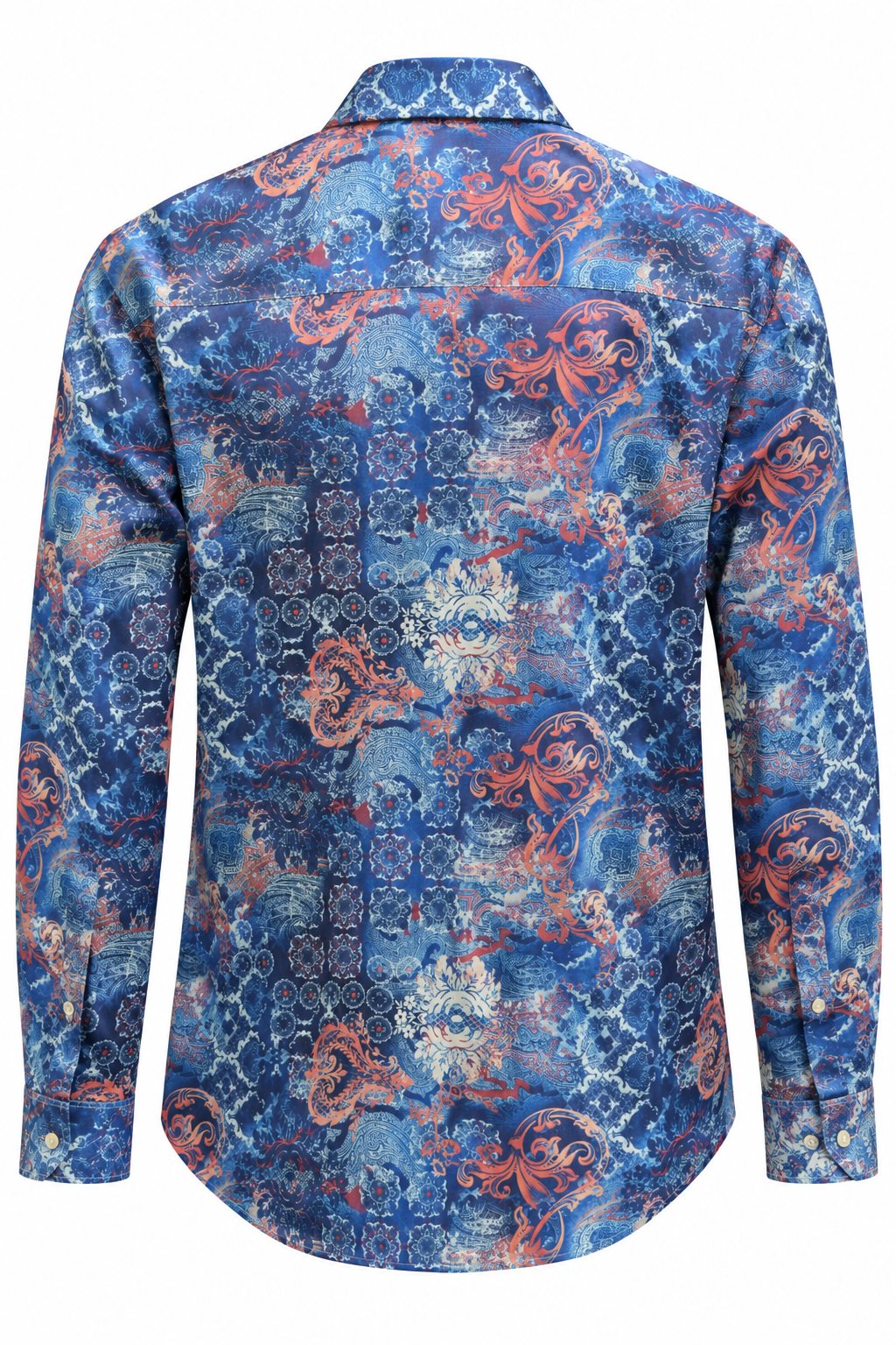Camisa WHITESNAKE - Azul cielo/Naranja Damasceno CN