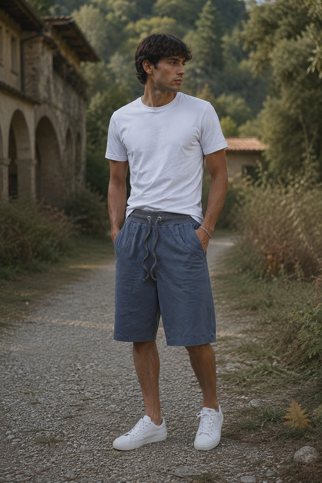 Bermuda Grigio con Elastico