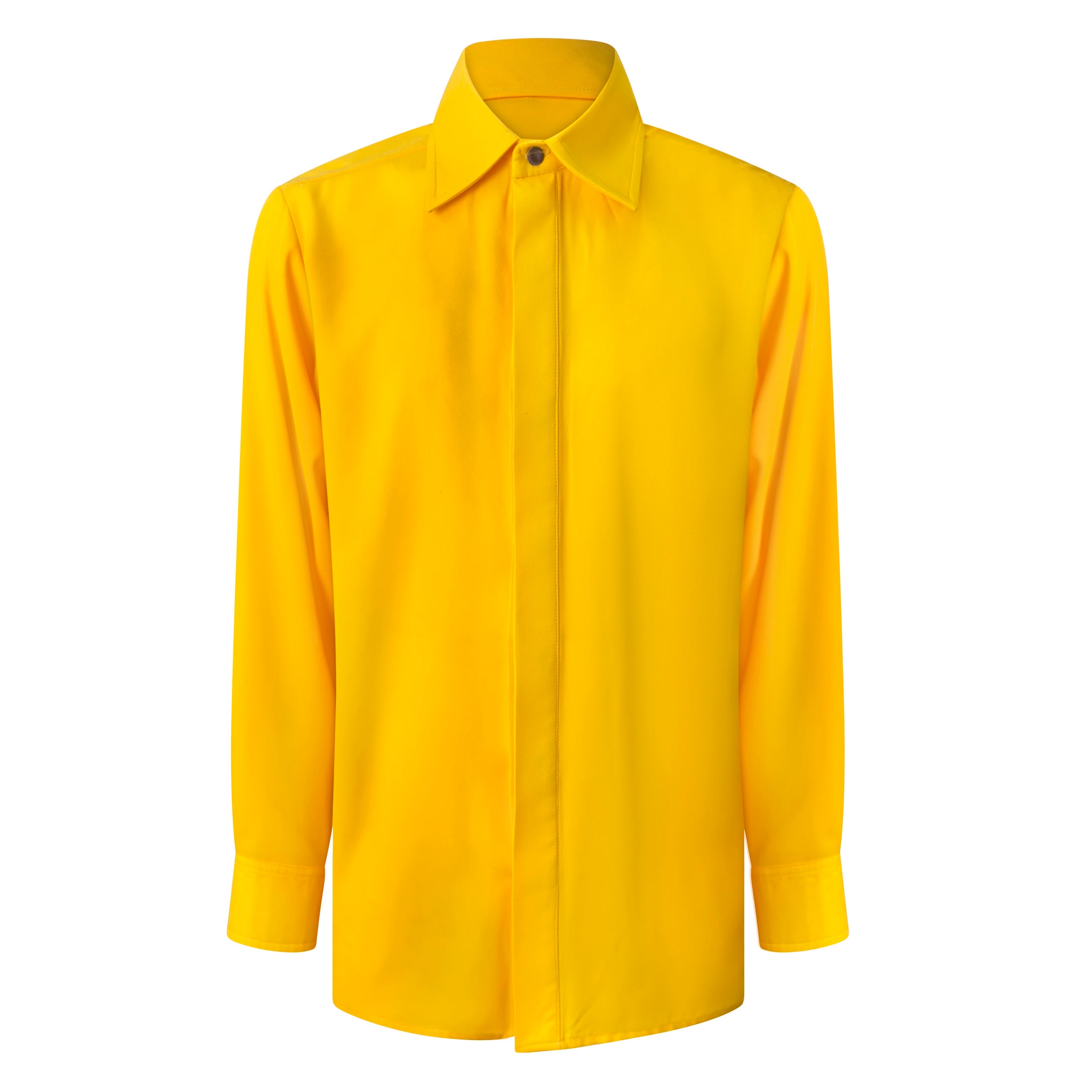 Camicia Regolare Georgette Senape