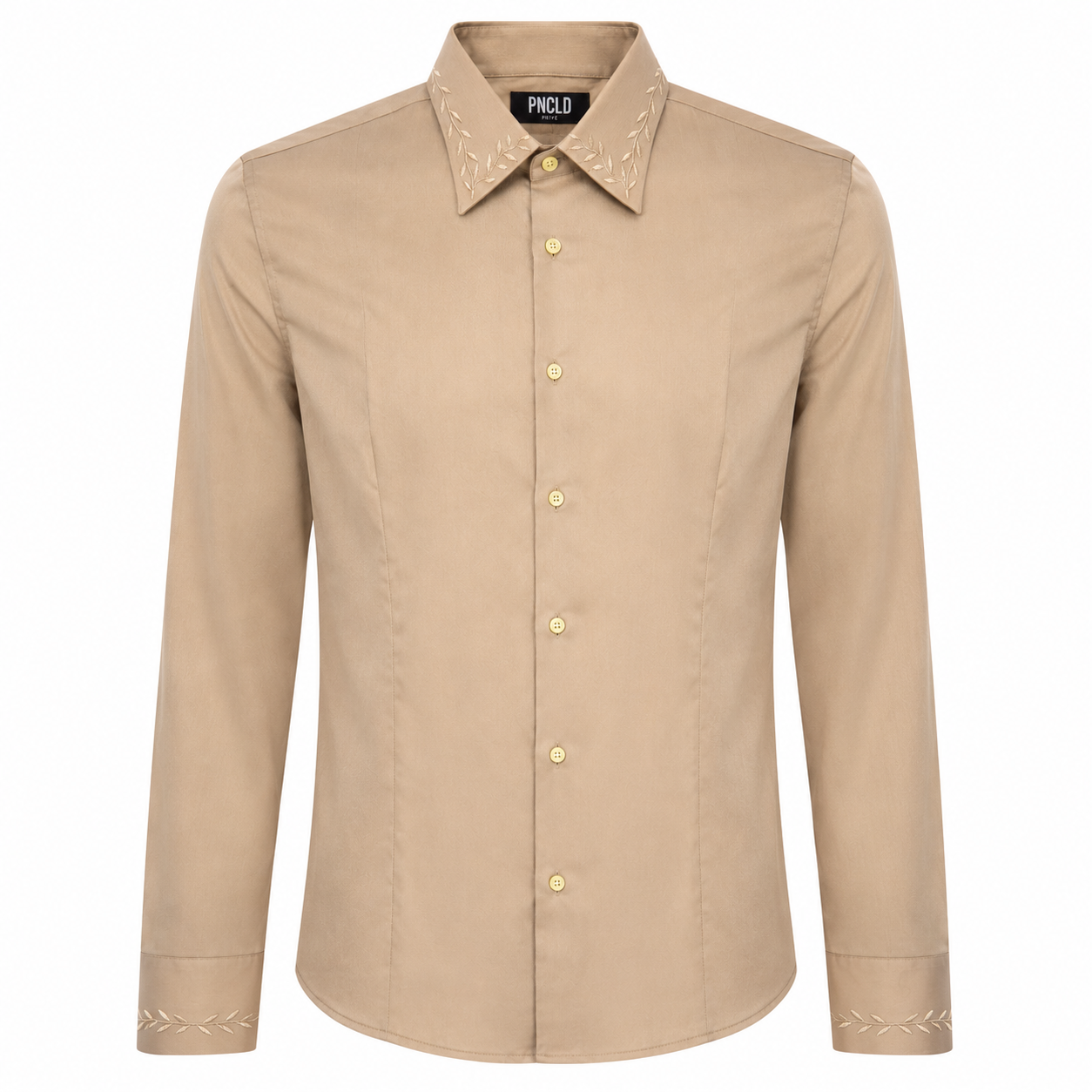 Camicia Beige Ricamo Fiore