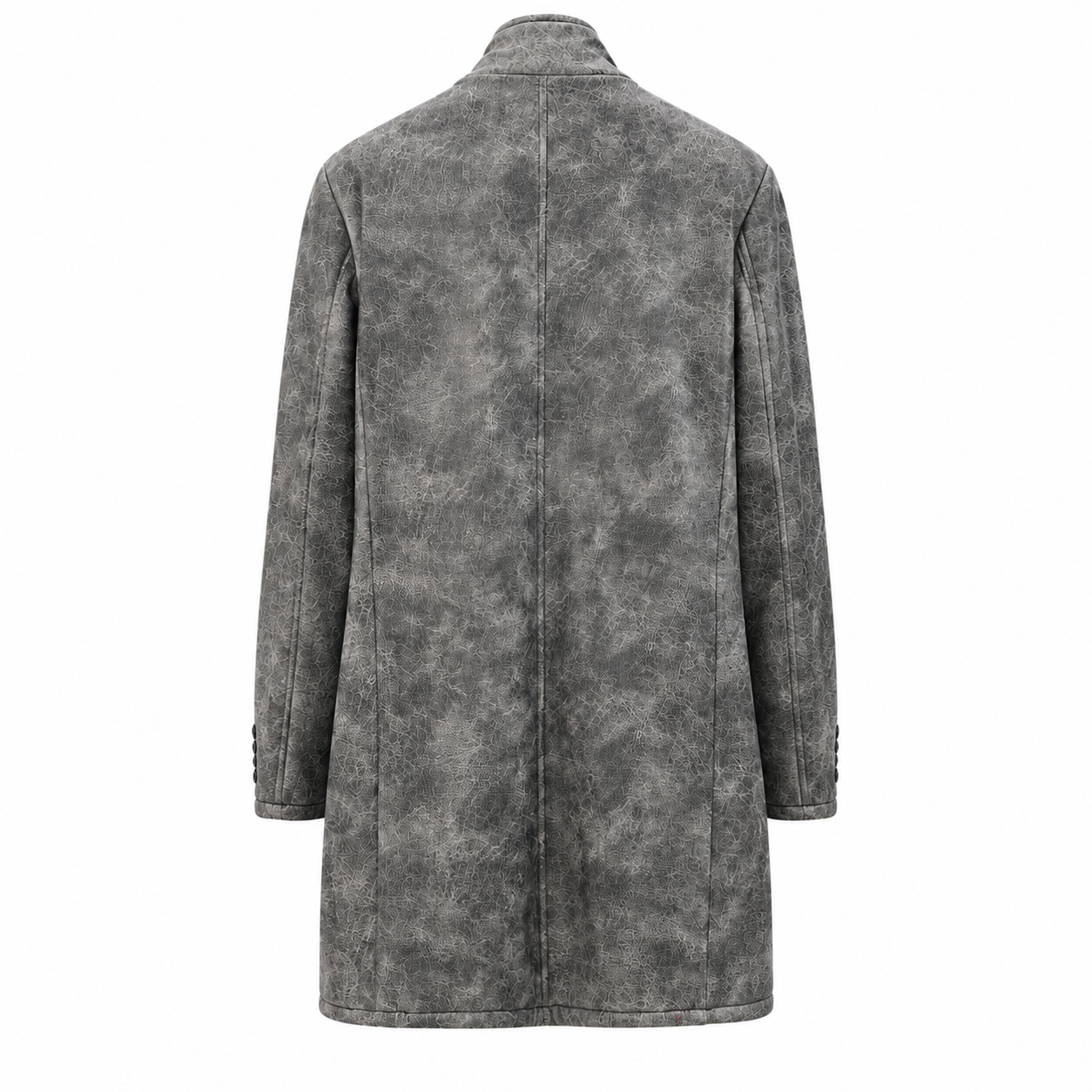 Manteau DOWNEY - hSimili cuir gris martelé