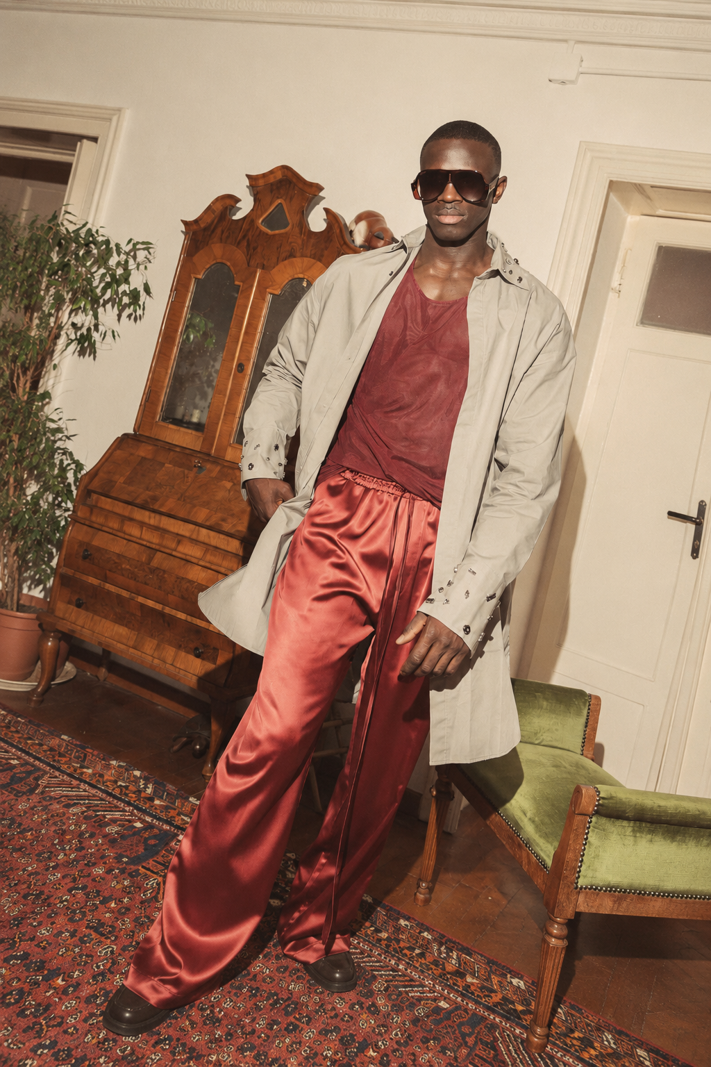 Camisa longue avec pierres