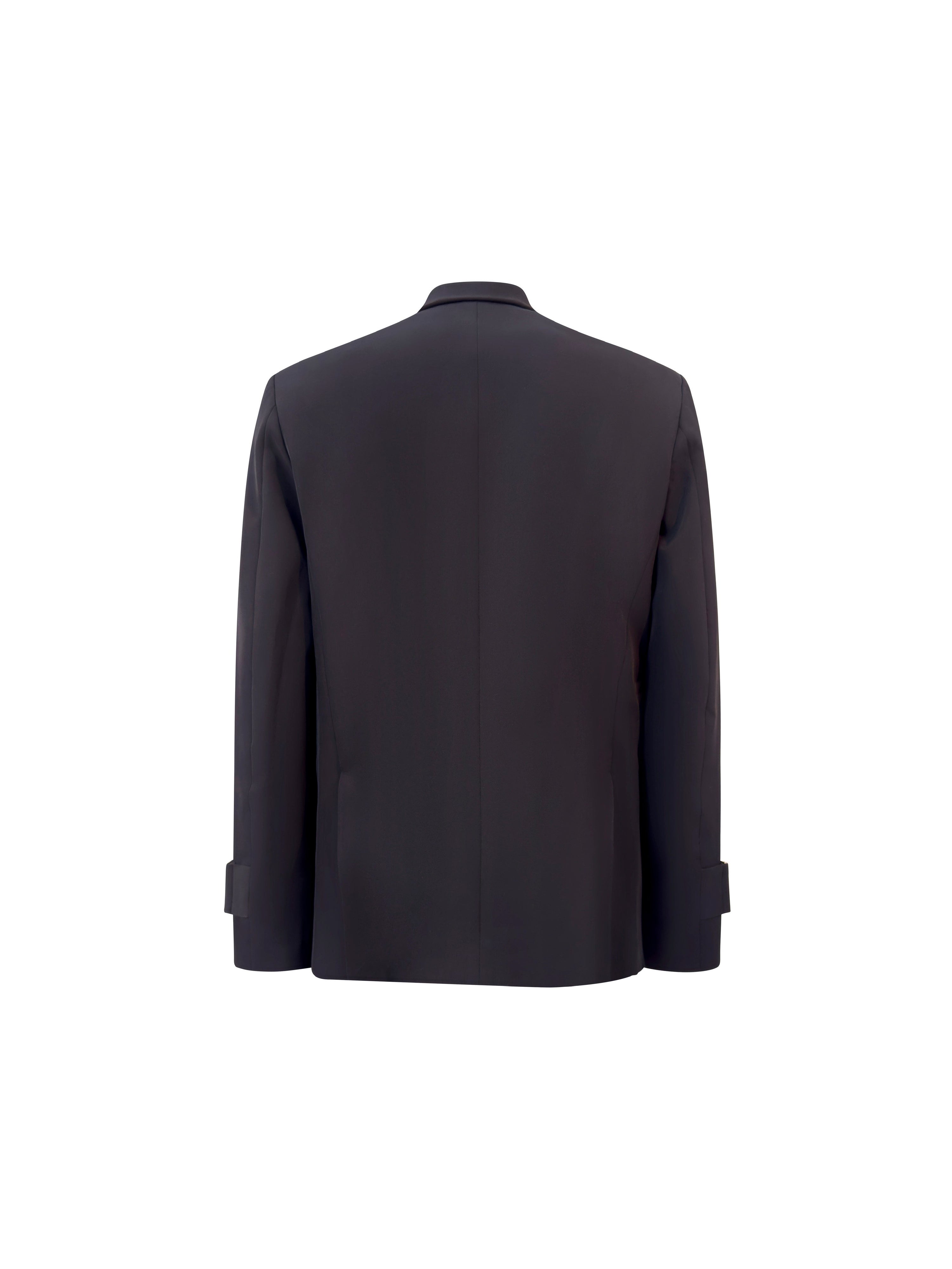 Giacca Asimmetrica Nera con Fibbia Oro retro