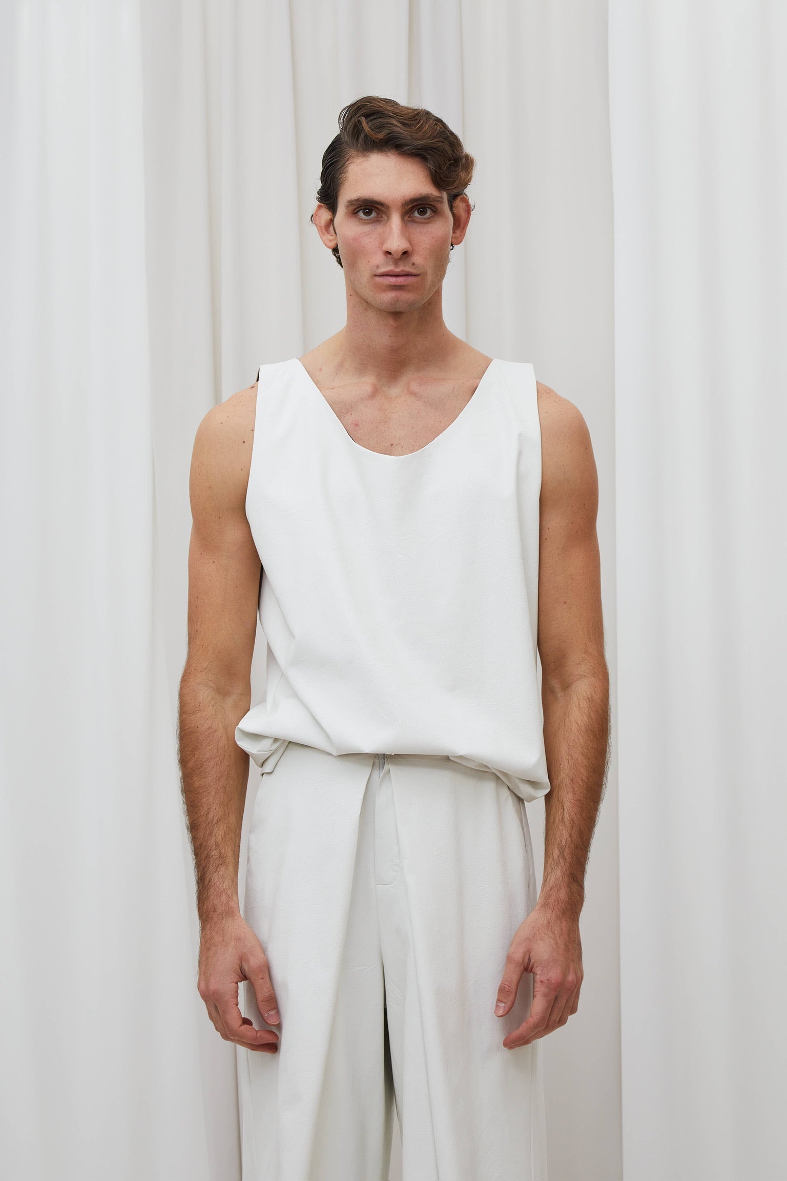 Canotta Ecopelle Bianca