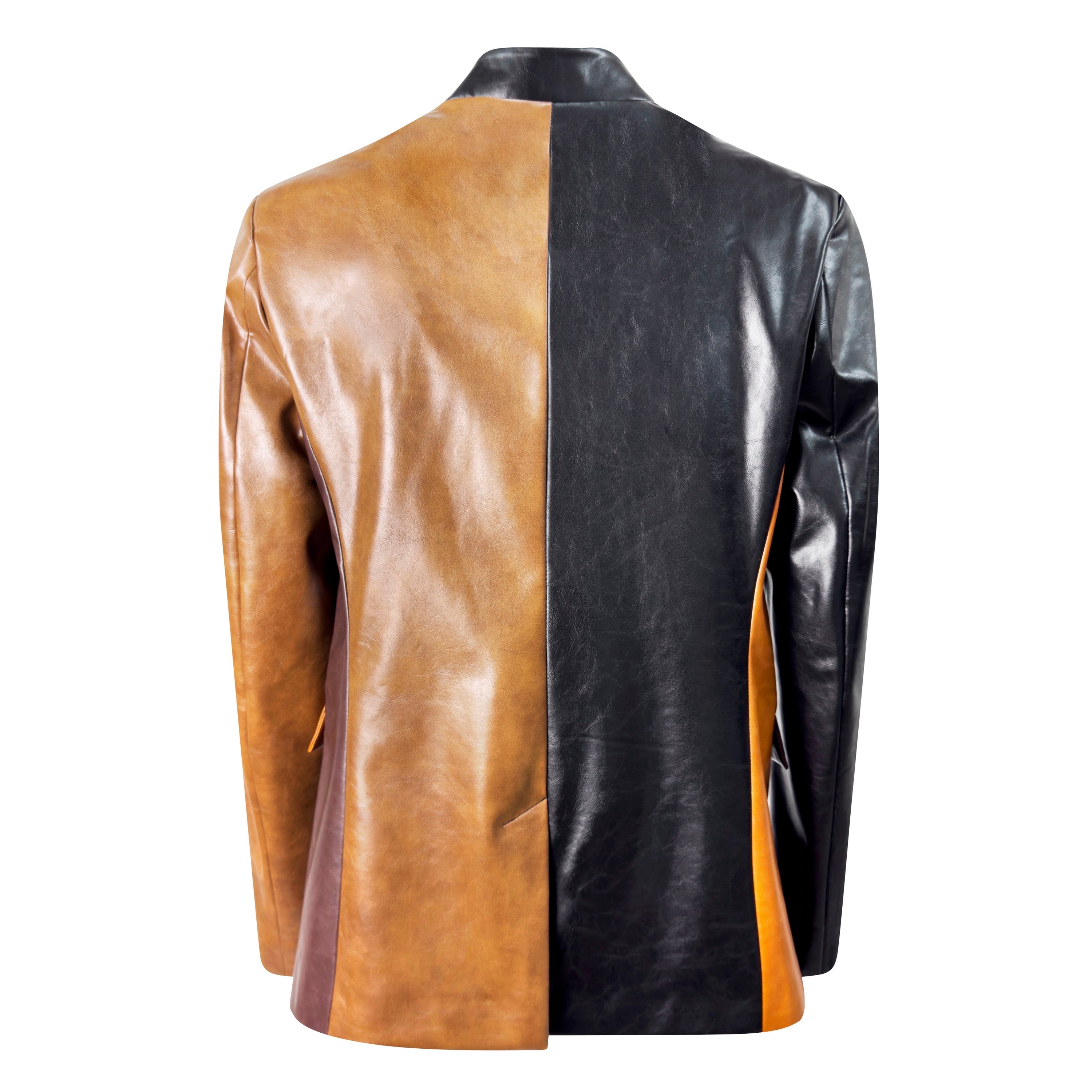 Giacca Coreana Ecopelle Multicolor RETRO