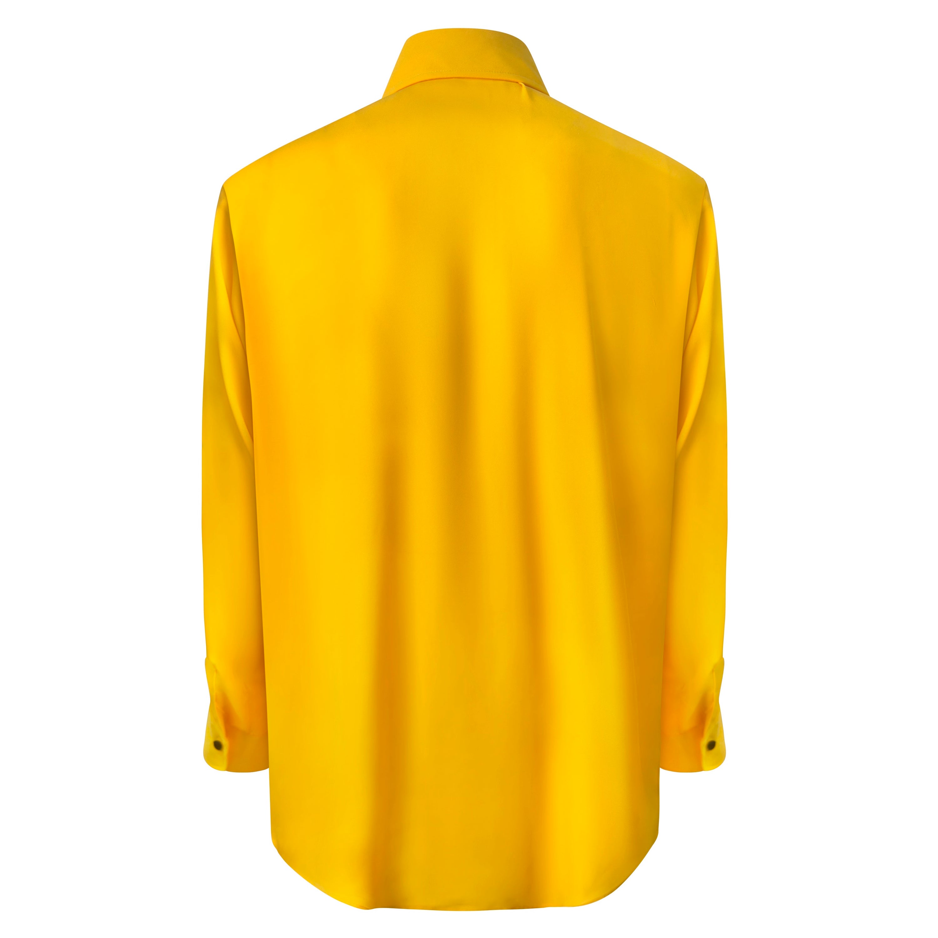 Camicia Regolare Georgette Senape retro