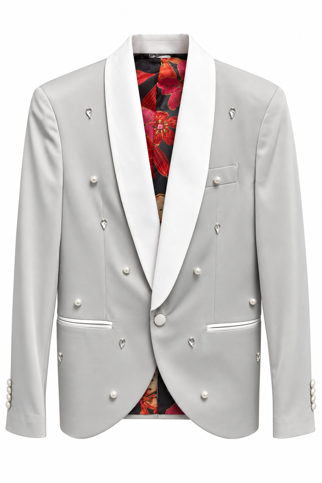 Jacke JAGGER - Grau Perle/Juwelen